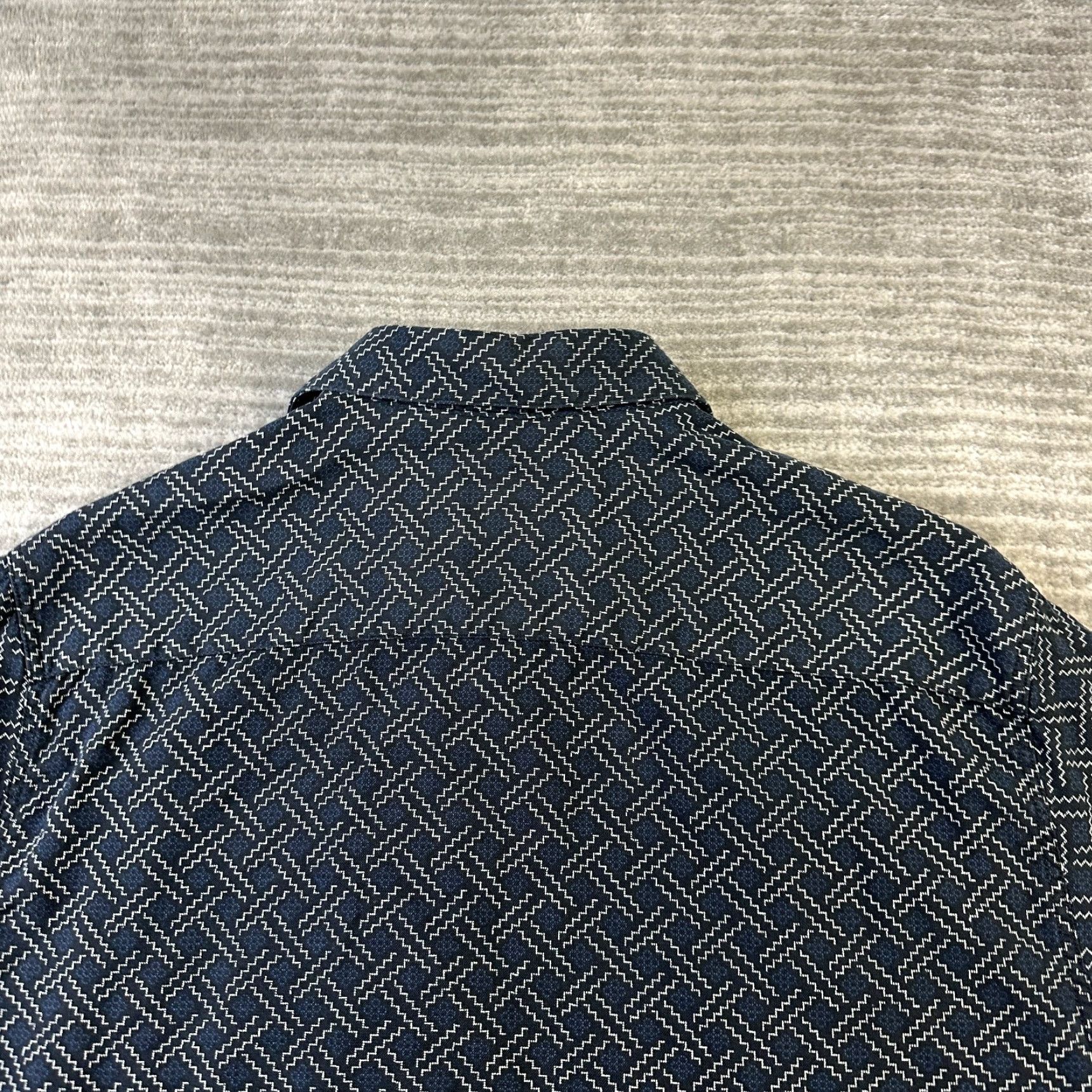 Nat Nast VINTAGE Nat Nast Shirt Mens M Blue Camp Casual Bowling Silk Blend Geometric Size US M / EU 48-50 / 2 - 5 Thumbnail