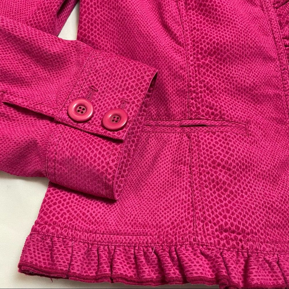 Chicos Chico’s Cord Bouquet Bianca Fuchsia Jacket Size 1 US M Size M / US 6-8 / IT 42-44 - 5 Thumbnail