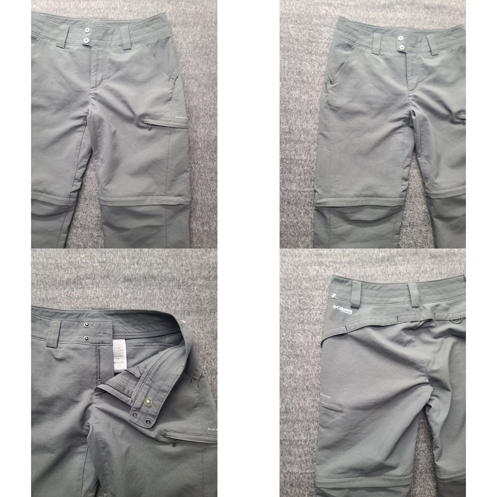 Vintage Columbia Pants Womens 2 28x32 Convertible Omni Shade Gorpcore Gray Size 28" / US 6 / IT 42 - 8 Thumbnail