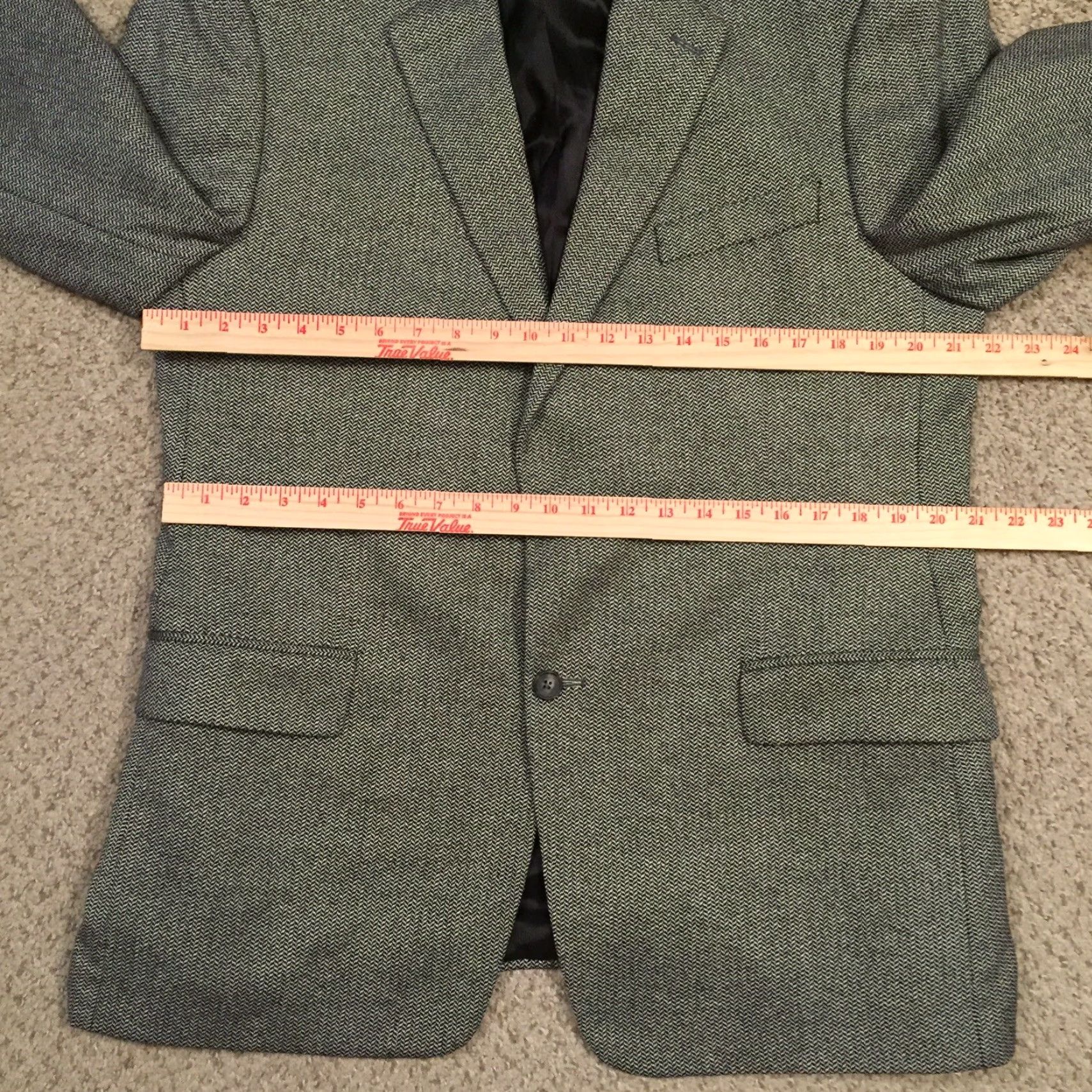 Michael Kors Michael Kors Blazer Mens 42R Black Herringbone Wool Two Button Notch Lapel Double Vent Single-Breasted 2 Piece Jacket Coat Colorful Mens Size 42R - 5 Thumbnail