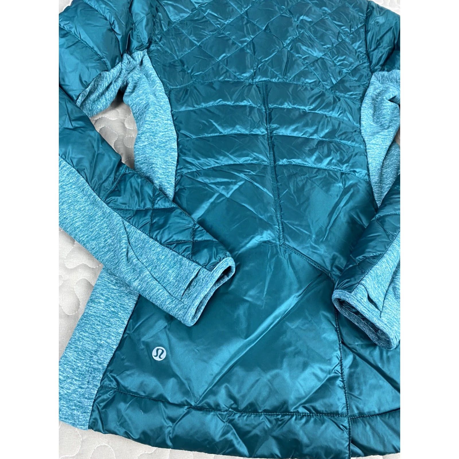 Lululemon Lululemon Athletica Jacket Goose Down For A Run Pullover Sz 4 XS Teal Size S / US 4 / IT 40 - 5 Thumbnail