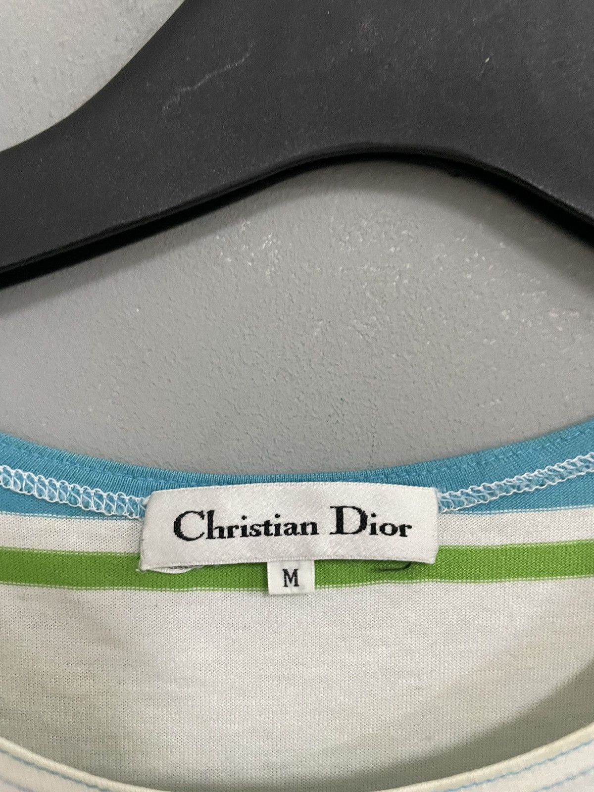 Christian Dior Monsieur Vintage CHRISTIAN DIOR T Shirt Striped Size M / US 6-8 / IT 42-44 - 2 Thumbnail