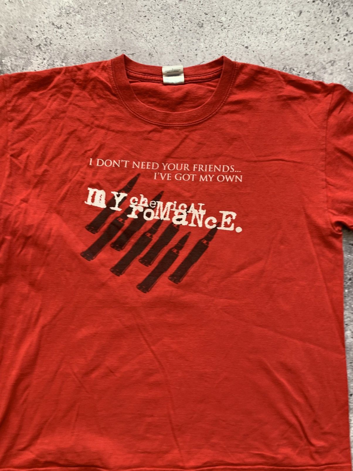 Band Tees 🔥 VINTAGE 00’s MY CHEMICAL ROMANCE I DONT NEED T-Shirt Tee Size US L / EU 52-54 / 3 - 2 Thumbnail