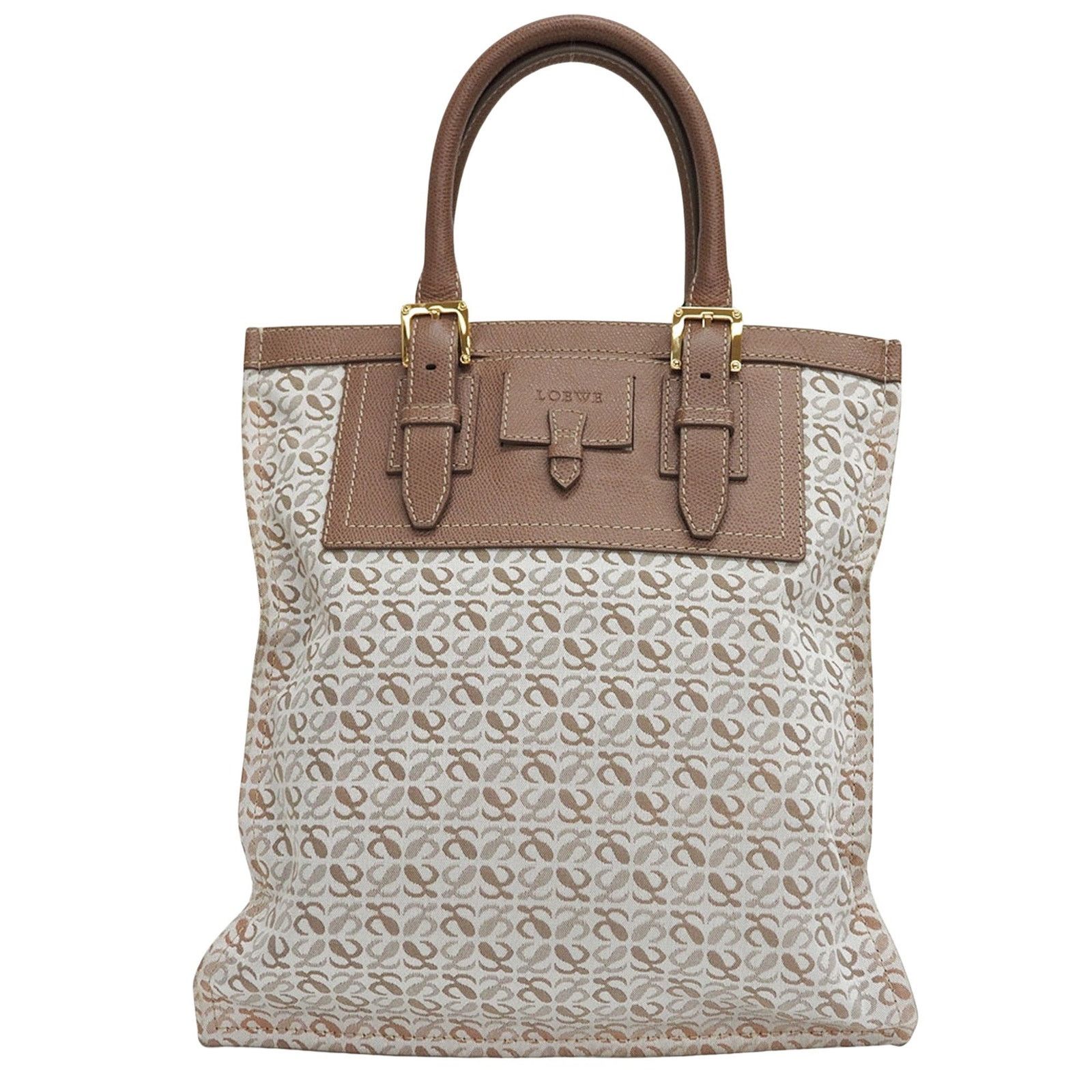 Loewe Brown Canvas Tote