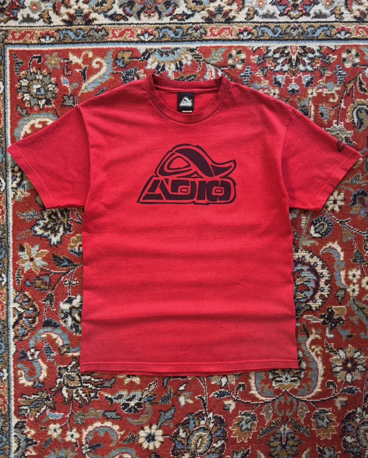 Santa Cruz Skateboards × Vintage 90s Vintage Adio Big Logo Faded T-Shirt Tee Y2k Size US L / EU 52-54 / 3 - 4 Thumbnail