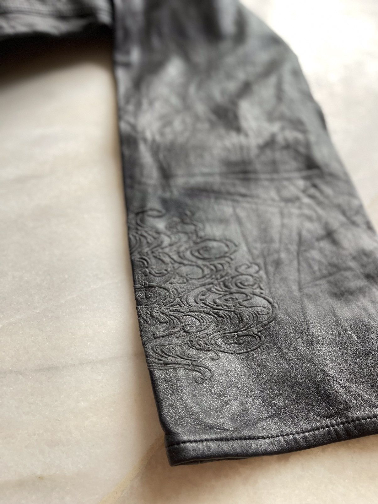 20471120 Rare 2001 20471120 Leather Swirl Pants Size US 30 / EU 46 - 23 Thumbnail