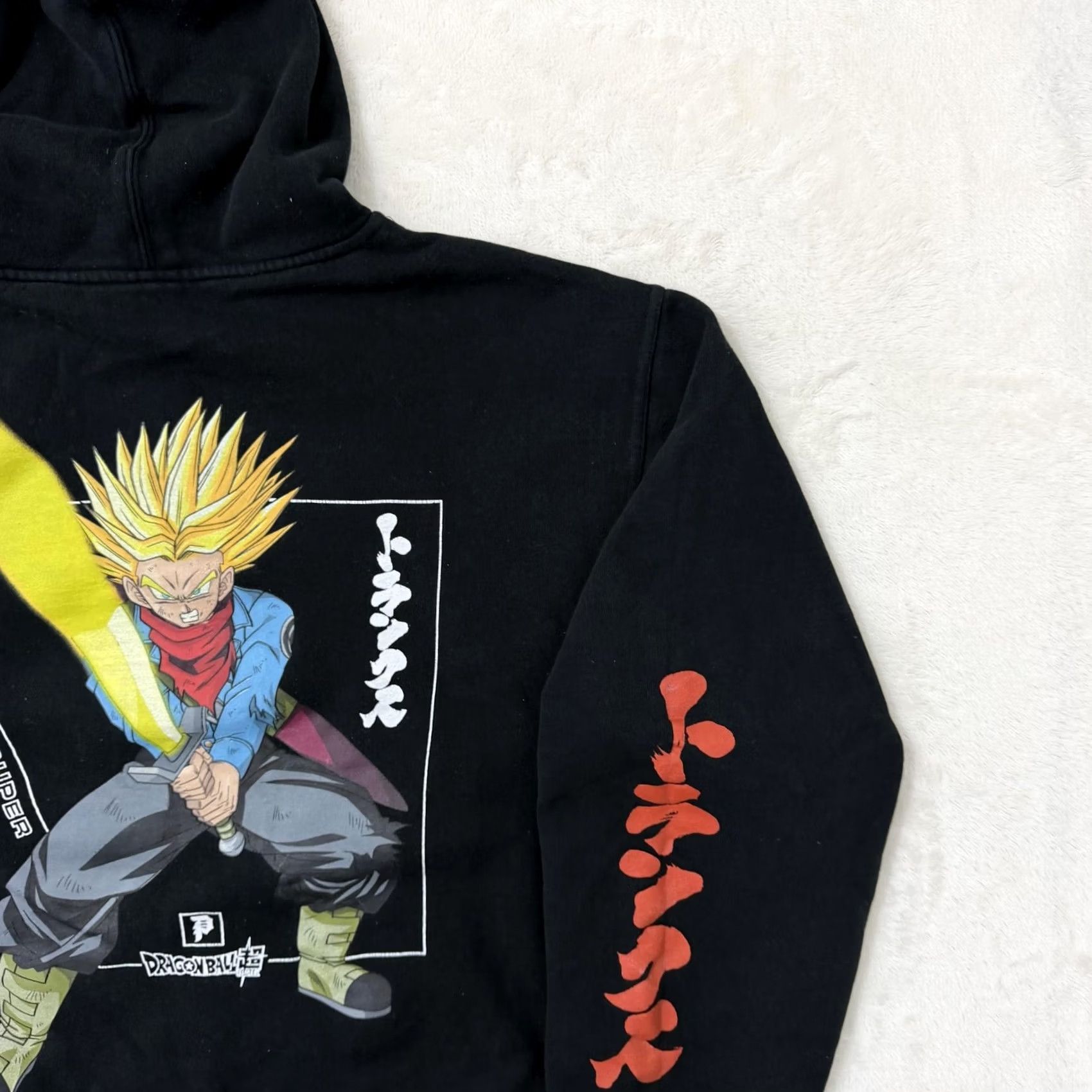 Primitive Primitive Dragon Ball Super Trunks Hoodie Mens L Black Fleece Graphic Print Pullover with Hooded Pockets Cartoon Anime Logo Crew Neck Spring Winter Size US L / EU 52-54 / 3 - 4 Thumbnail