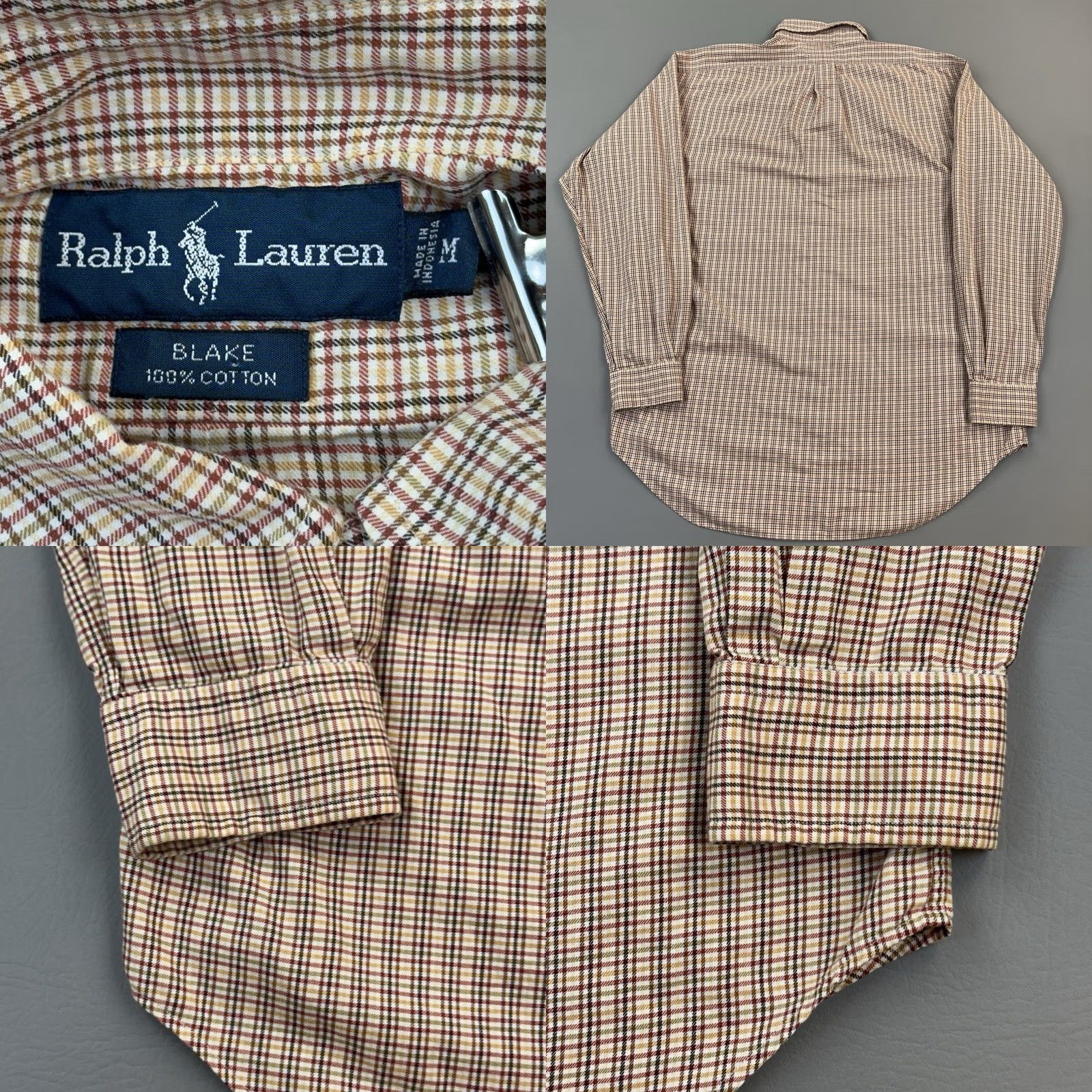 Ralph Lauren VINTAGE Ralph Lauren Shirt Mens Medium Plaid Blake Long Sleeve Button Down Size US M / EU 48-50 / 2 - 8 Thumbnail