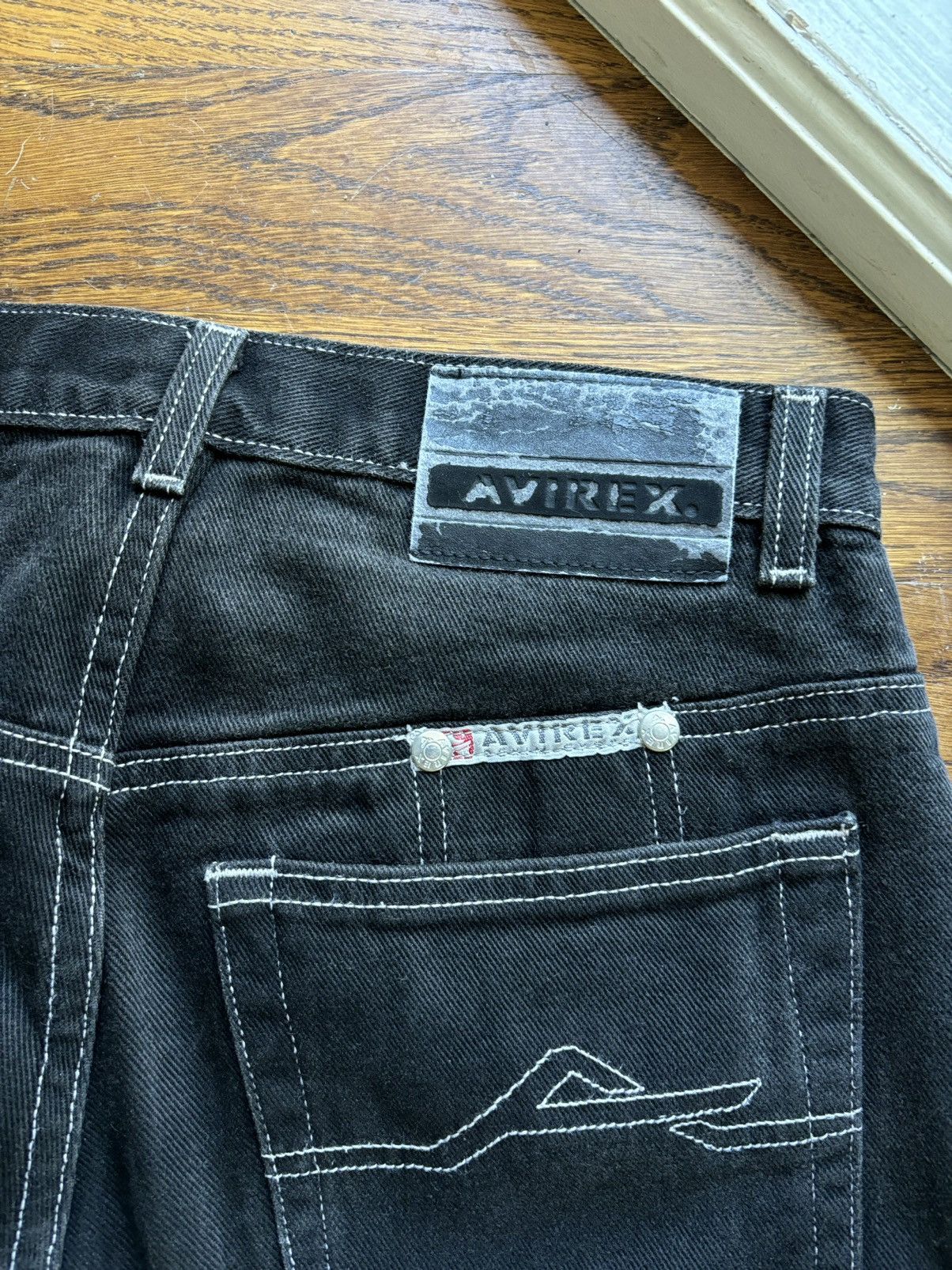 Avirex × Vintage Vintage Avirex Jeans 1990s 2000s Faded Black Denim Paco Y2K Size US 28 / EU 44 - 5 Thumbnail