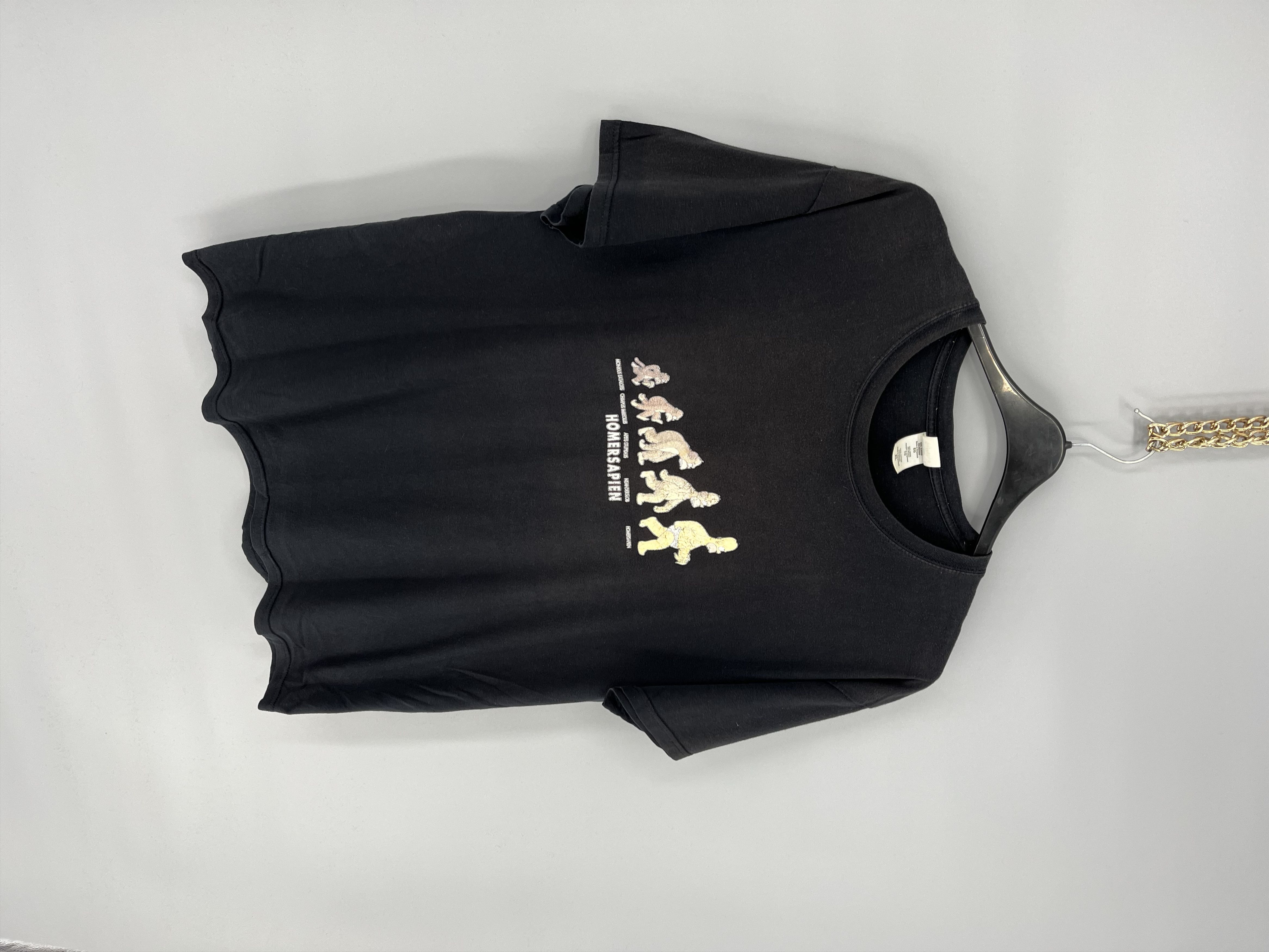The Simpsons intage Homersapien Simpsons Black T-Shirt Y2K 90S Size US XL / EU 56 / 4 - 2 Thumbnail