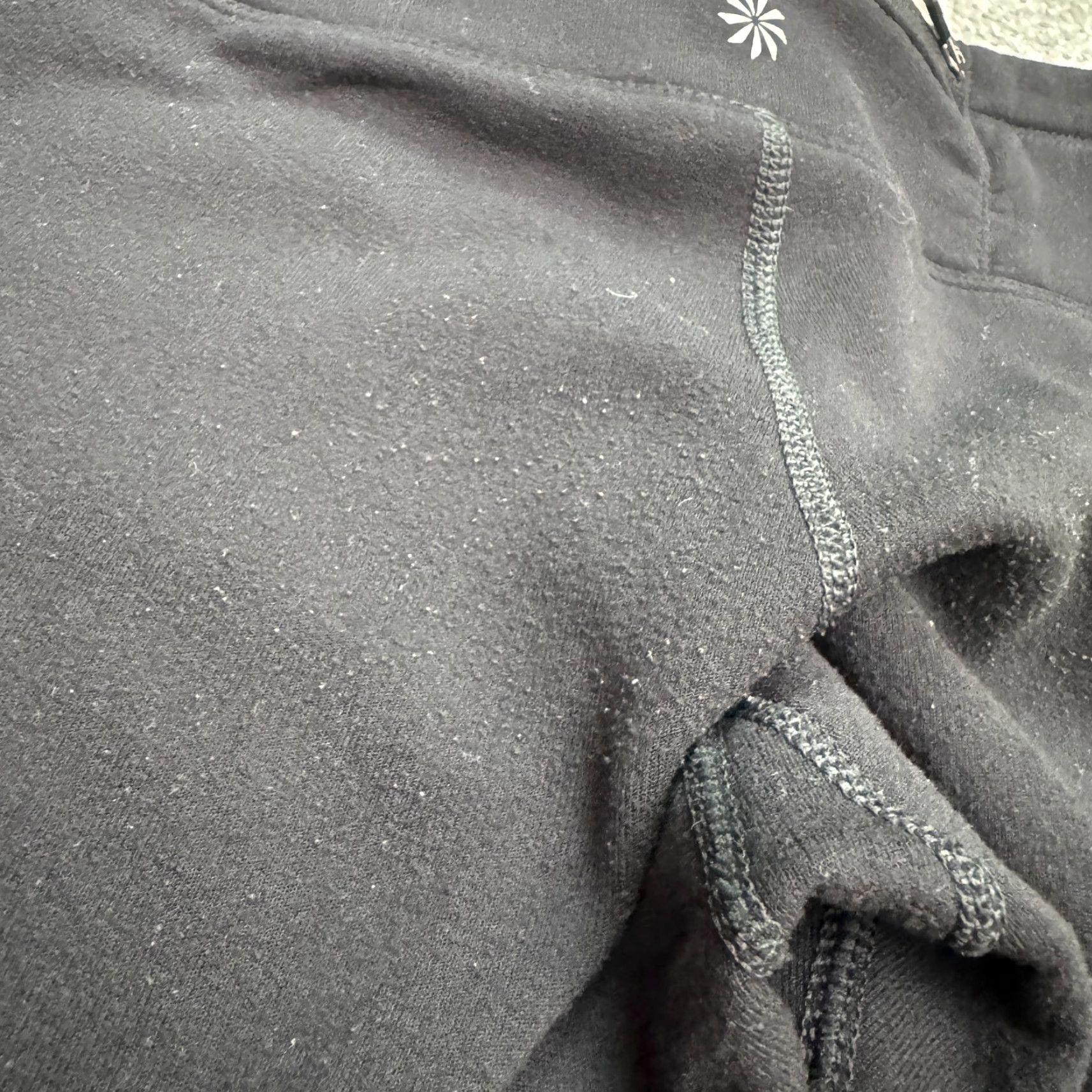 Athleta Athleta Leggings Womens XXS Black Fleece Pocket Active Polartec Power Stretch 2 Size 24" / US 00 / IT 34 - 6 Thumbnail