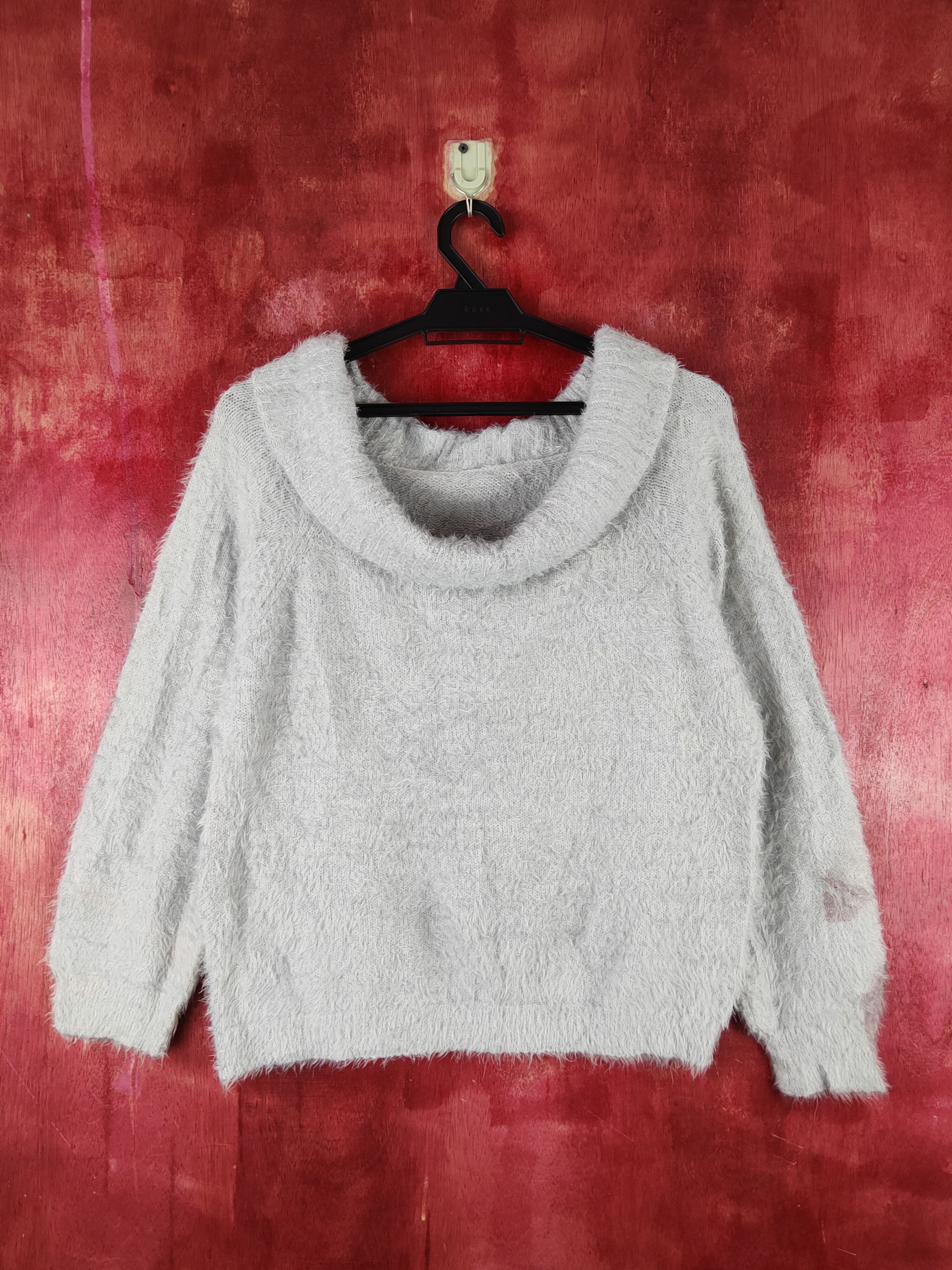 Japanese Brand × Vintage Holiday Holic Gray faded dirty Shaggy Fur Knitwear #S1965 Size M / US 6-8 / IT 42-44 - 1 Thumbnail