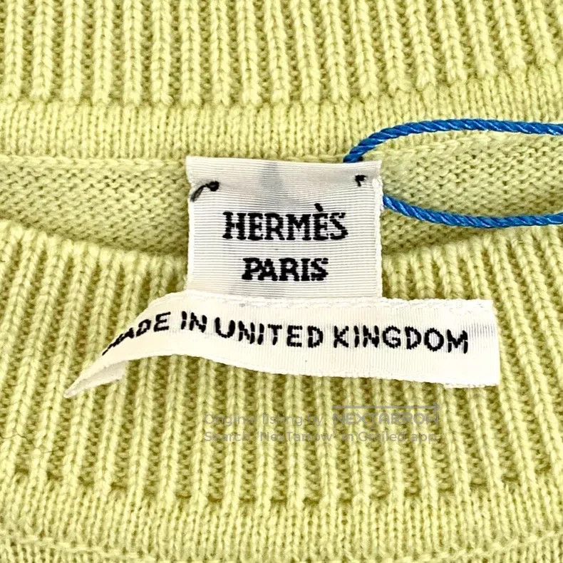 Hermes Hermes Yellow Jacquard Cashmere Crew Neck Short Sleeve T-S Size XS / US 0-2 / IT 36-38 - 6 Thumbnail