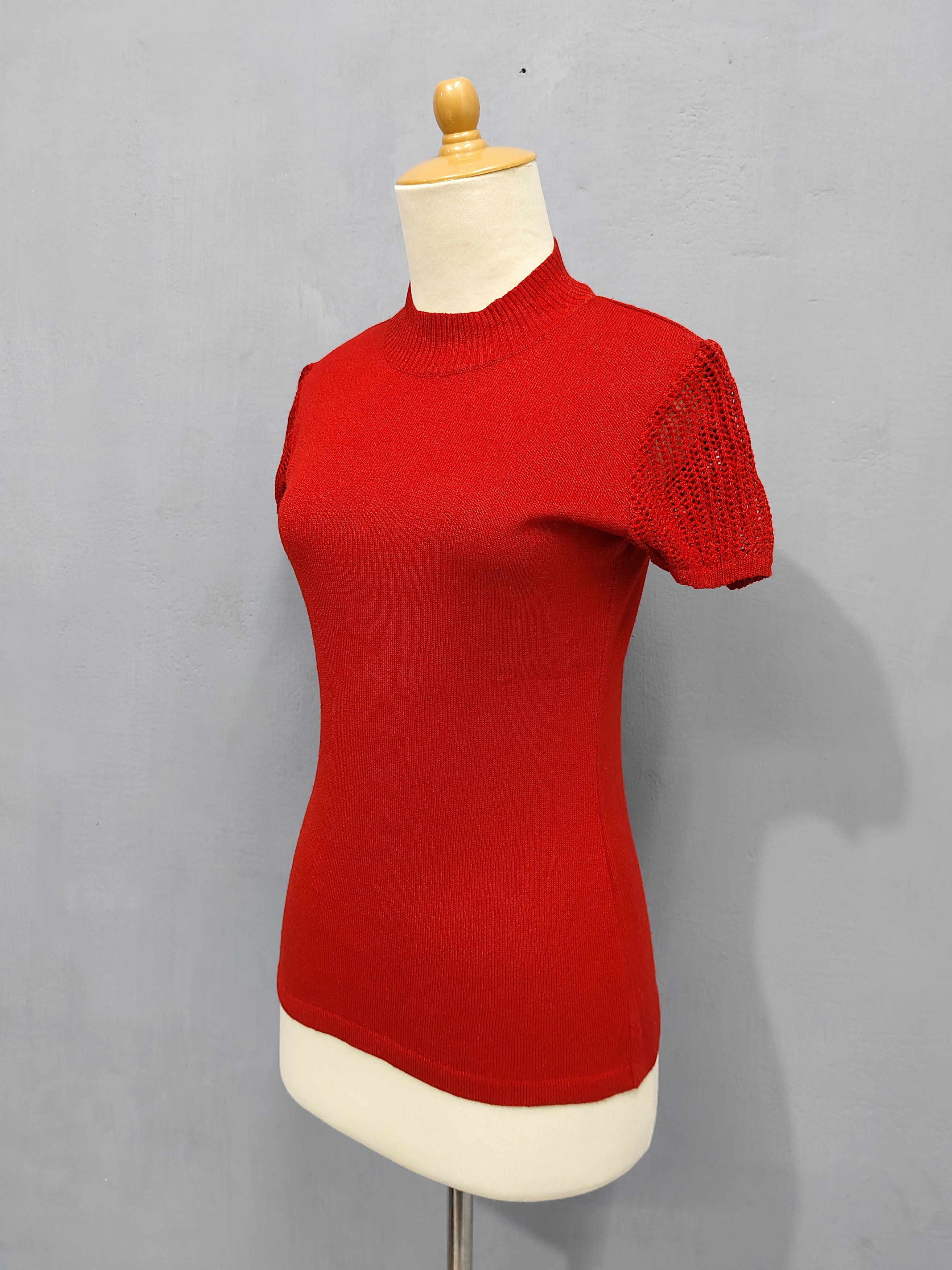 Jean Paul Gaultier 90s Gaultier Junior❤️‍🔥Archived Mesh Sleeve Knitted Top Size M / US 6-8 / IT 42-44 - 3 Thumbnail