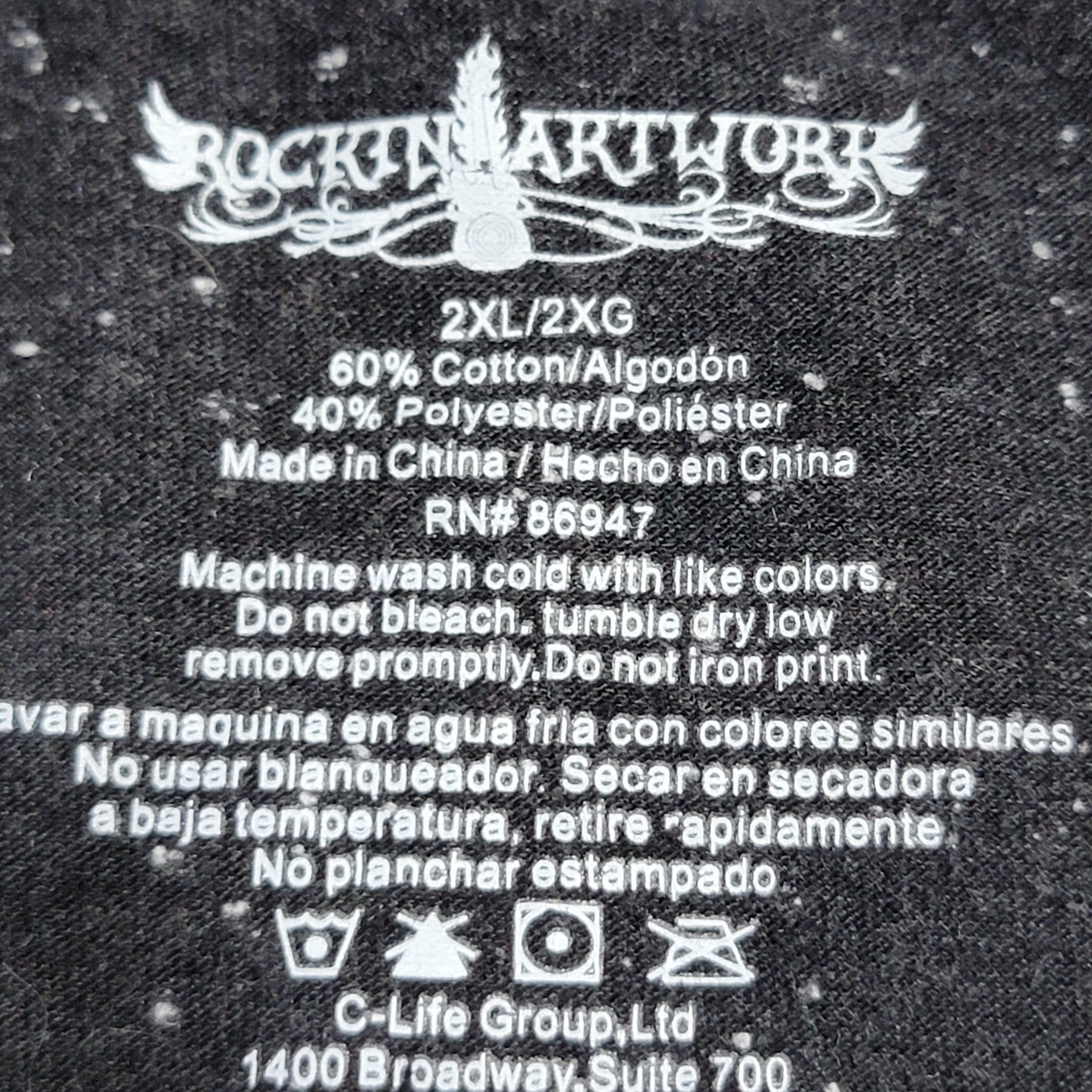 Other Rockin Artwork LS Baseball Style Speckled Tee Hendrix -2XL* Size XXL / US 16-18 / IT 52-54 - 4 Thumbnail