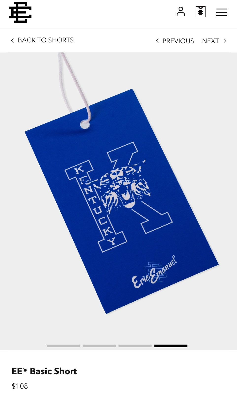 Eric Emanuel × NCAA Eric Emanuel University Of Kentucky Basic Shorts Large Size US 34 / EU 50 - 10 Thumbnail