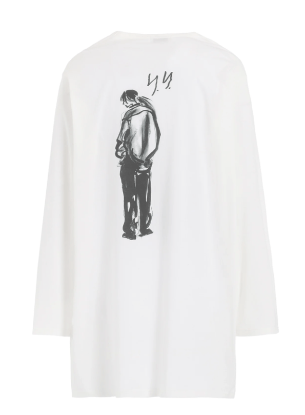 Yohji Yamamoto BNWT SS25 YOHJI YAMAMOTO POUR HOMME PRINT LS TSHIRT 3 Size US L / EU 52-54 / 3 - 12 Thumbnail