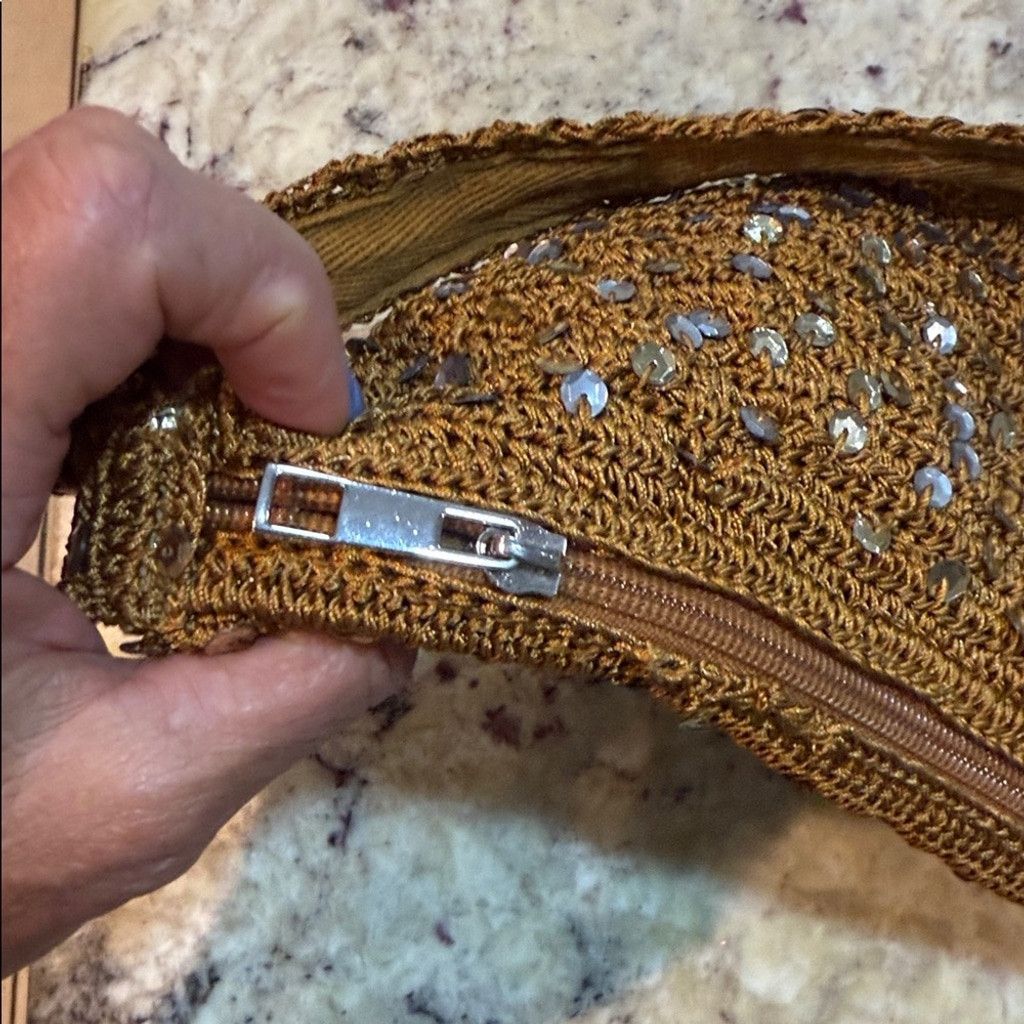 Free People Free People Sequin Shoulder Bag in Copper Size ONE SIZE - 7 Thumbnail