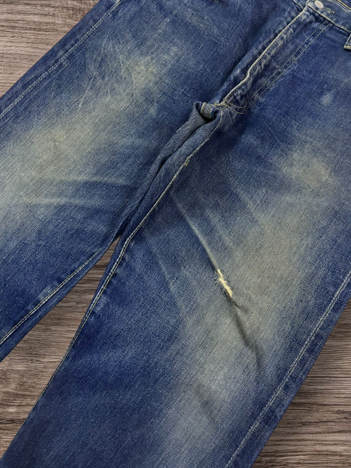 Vintage 90s Bigstone USA Selvedge Yellow Stitch Faded Jeans Size US 36 / EU 52 - 5 Thumbnail