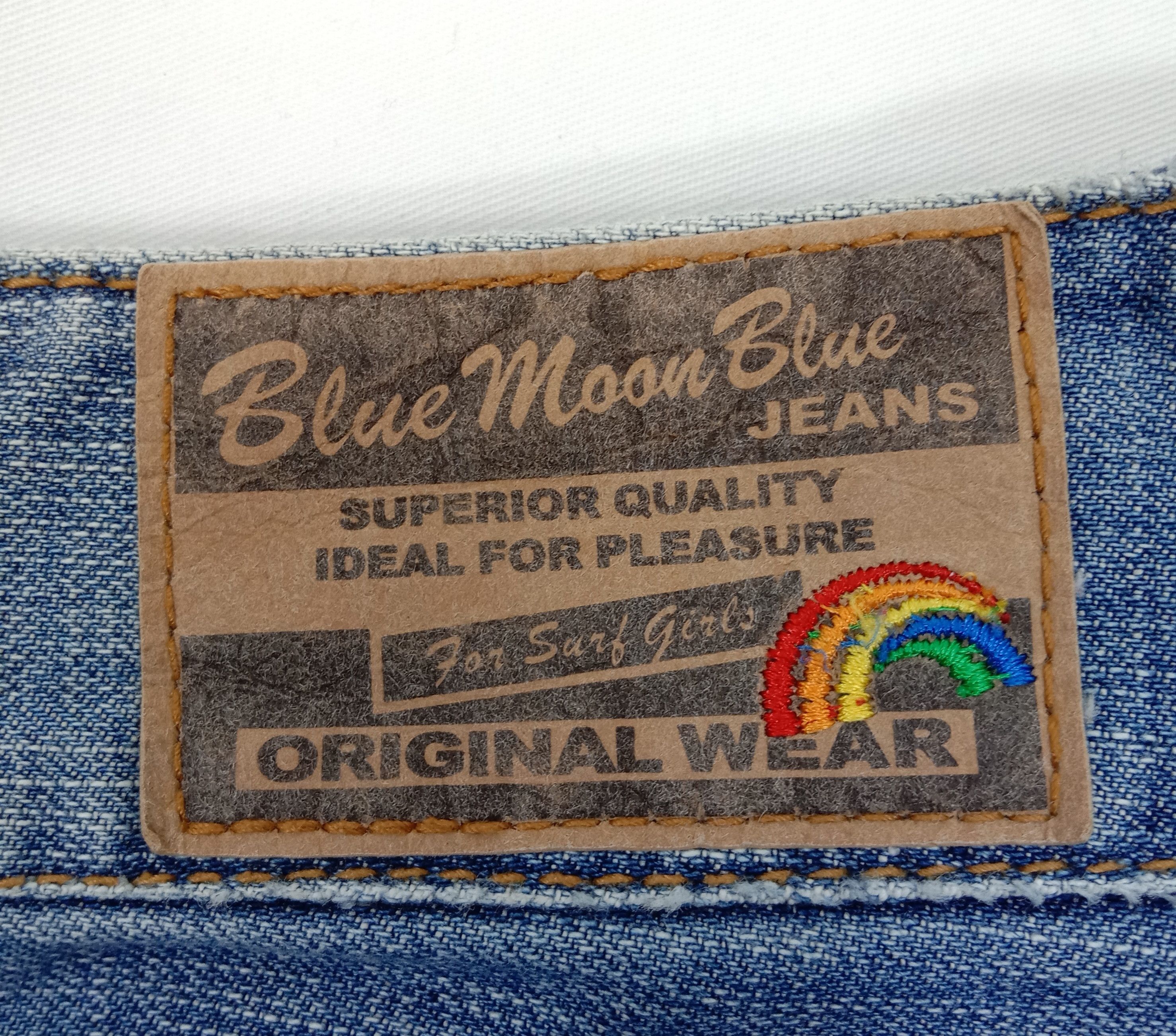 Japanese Brand Vintage Blue Moon Blue Rainbow Knitted Pocket Jeans Size 27" / US 4 / IT 40 - 15 Thumbnail