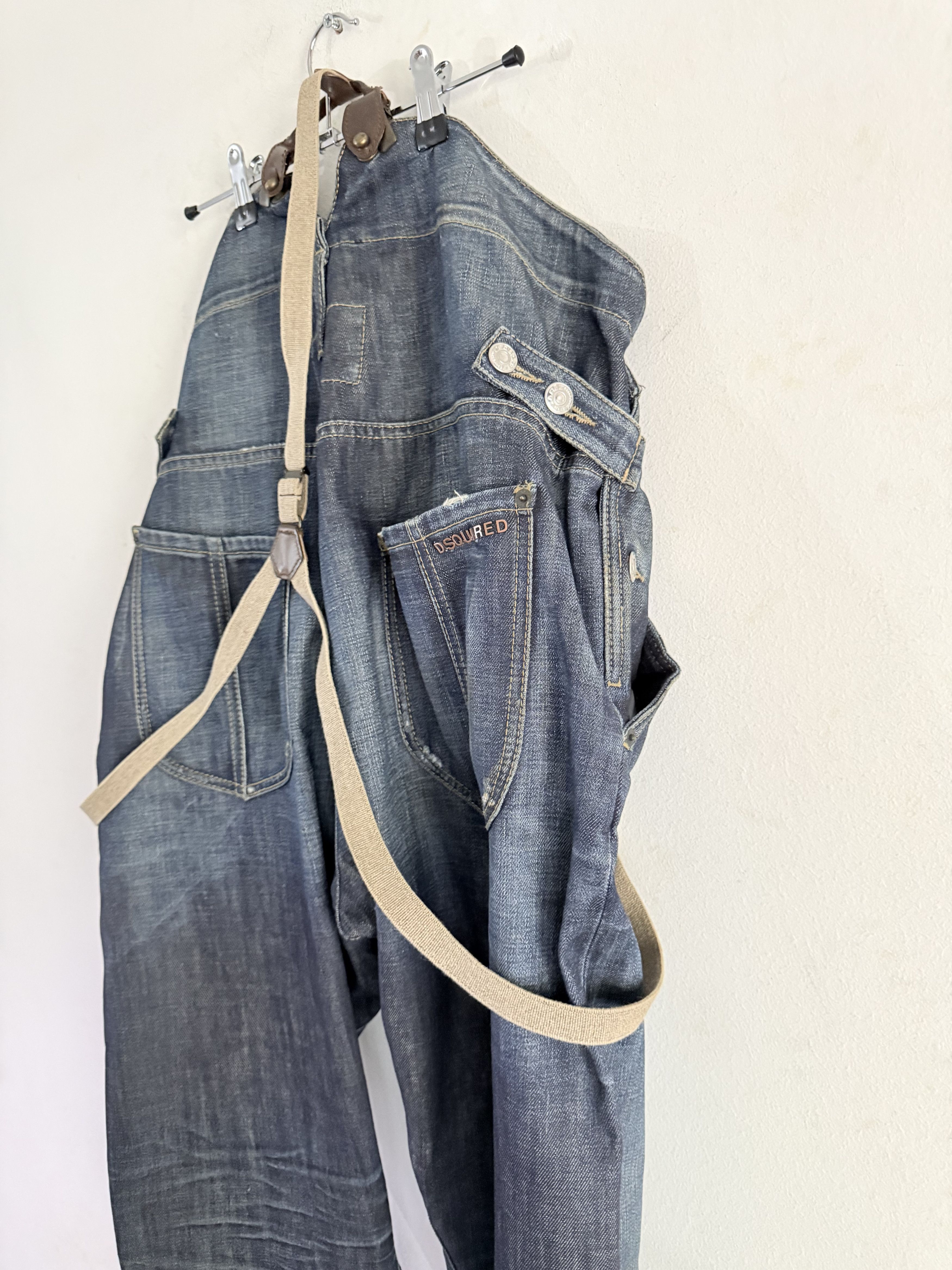 Dsquared2 Distressed Jeans With Suspenders Size US 32 / EU 48 - 7 Thumbnail
