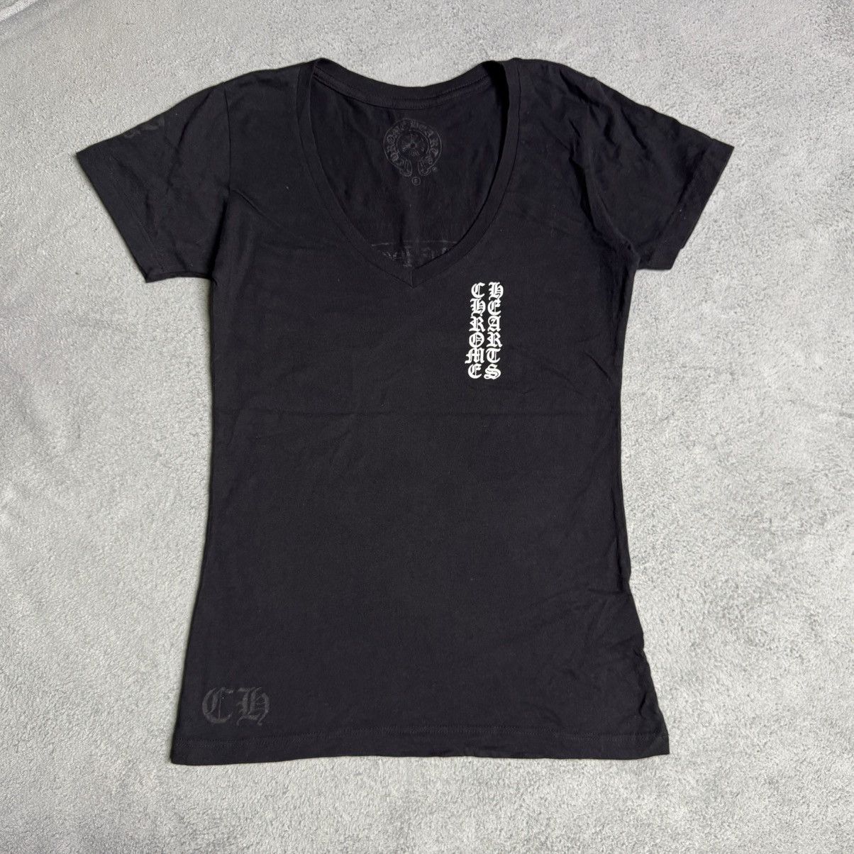 トップス chrome hearts Vneck Tshirt black Chrome Hearts V Neck | Grailed