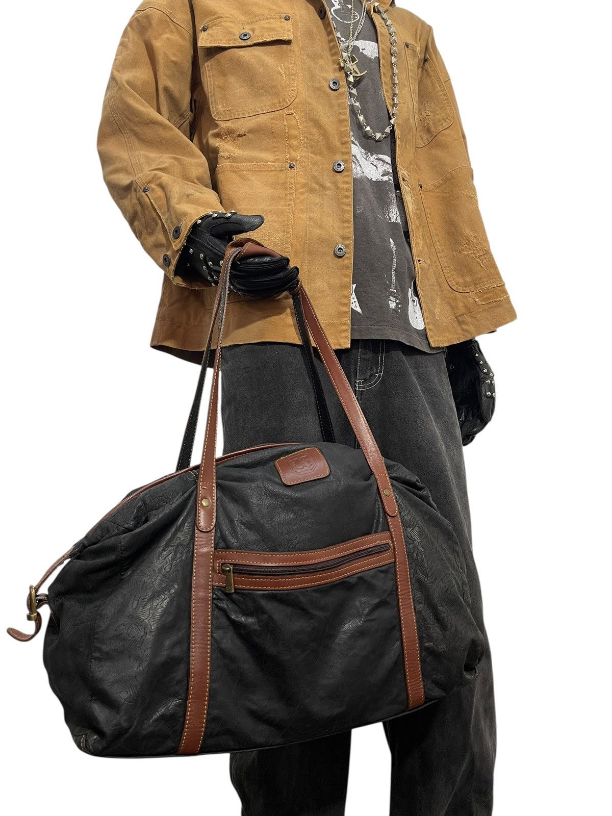Genuine Leather Full Leather Kastoria Barcelona Duffle Travel Bag 6🟩 Size ONE SIZE - 4 Thumbnail