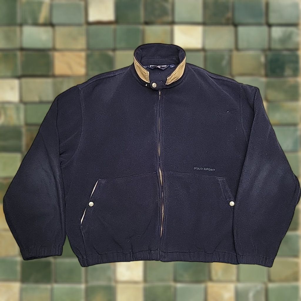 Polo Ralph Lauren VINTAGE Polo Ralph Lauren Jacket Mens XL Navy Polartec Fleece Made in USA 90s Size US XL / EU 56 / 4 - 1 Thumbnail