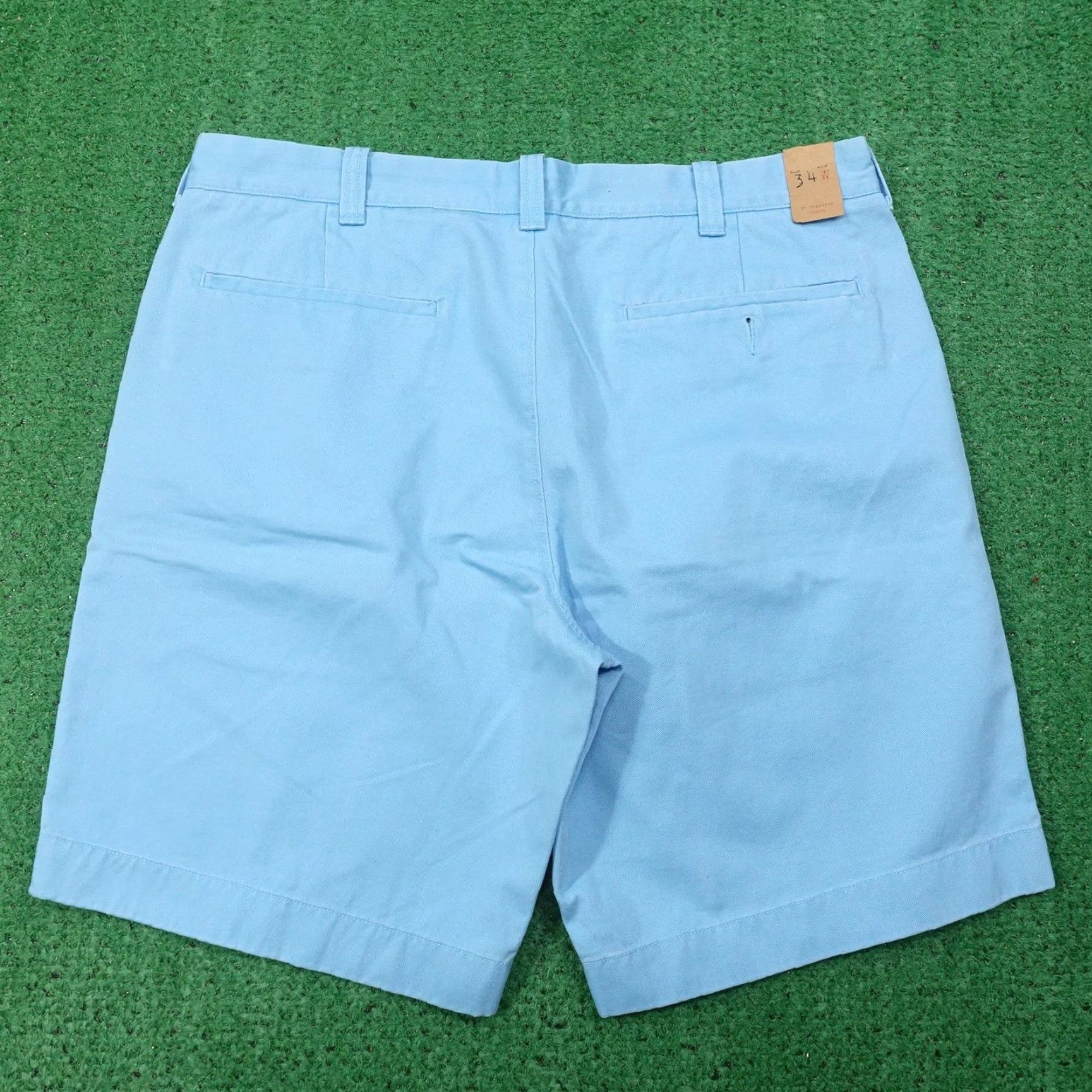 J.Crew J.Crew Factory Shorts Mens 34 Blue Chino Gramercy 9 Inseam Cotton Canvas Classic Fit Flat Front Pockets Size US 34 / EU 50 - 3 Thumbnail