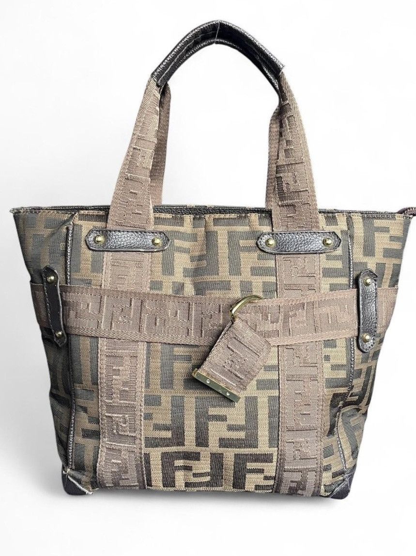 Fendi 💫🌹1990s FENDI ZUCCA FF TOTE BAG LUXURY DESIGNER Size ONE SIZE - 2 Thumbnail