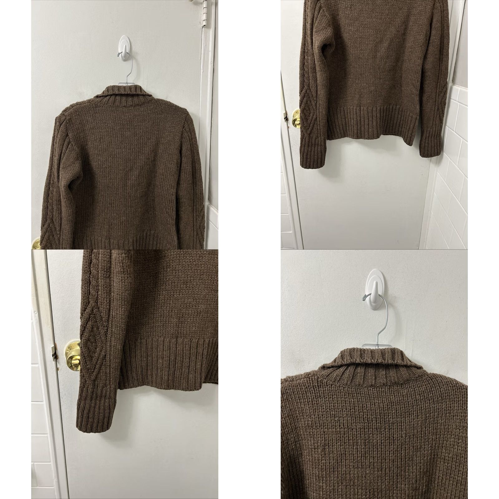 Paul James VTG Paul James Cardigan Sweater Womens Small Brown 100% Wool Cable Knit Toggle Heavyweight Fall Winter Mens? Size S / US 4 / IT 40 - 8 Thumbnail