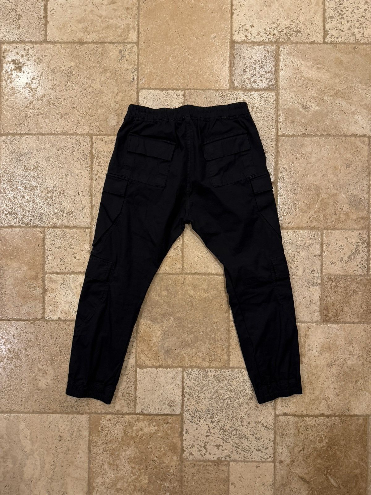 Rick Owens Rick Owens SS25 Mastodon Megacargo Black Poplin Trousers Size US 36 / EU 52 - 4 Thumbnail