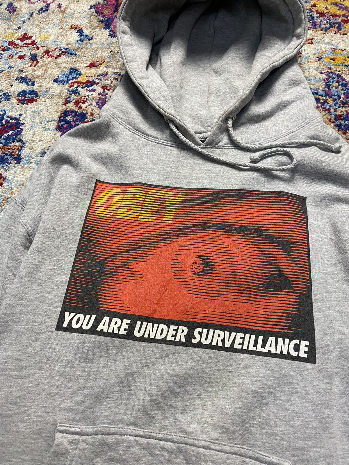 Obey Obey Hoodie Sweatshirt "Surveillance Eye" Heather Grey Size US M / EU 48-50 / 2 - 3 Thumbnail