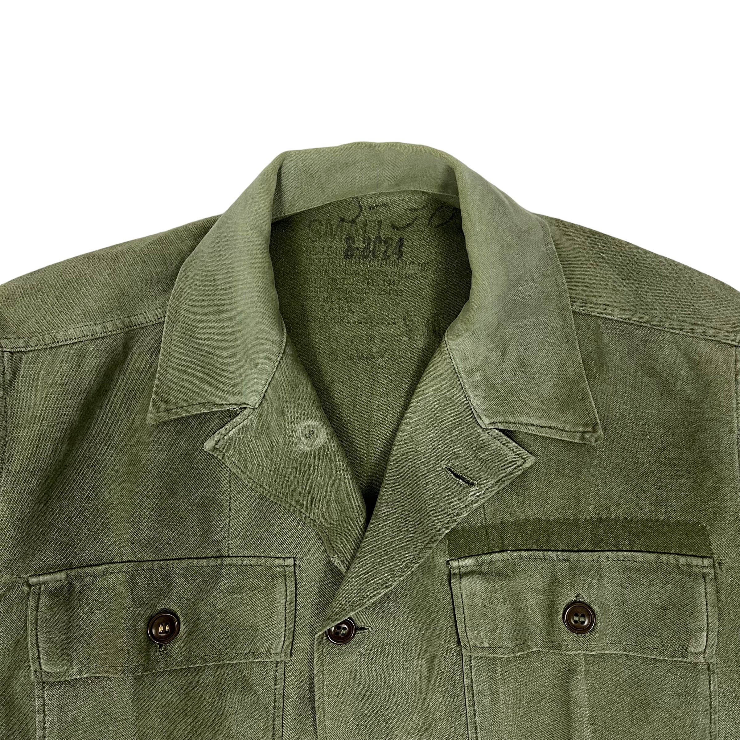 Vintage 1947 US Army OG-107 Utility Jacket - Size M/L Size US M / EU 48-50 / 2 - 2 Thumbnail