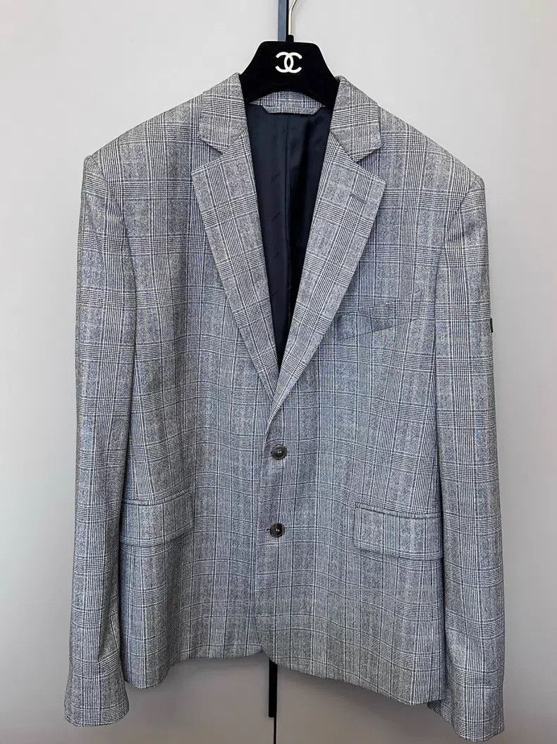 Balenciaga Balenciaga Sleeve Side Letter Logo Checkered Blazer Jacket Size 4XL / US 24-26 - 1 Thumbnail