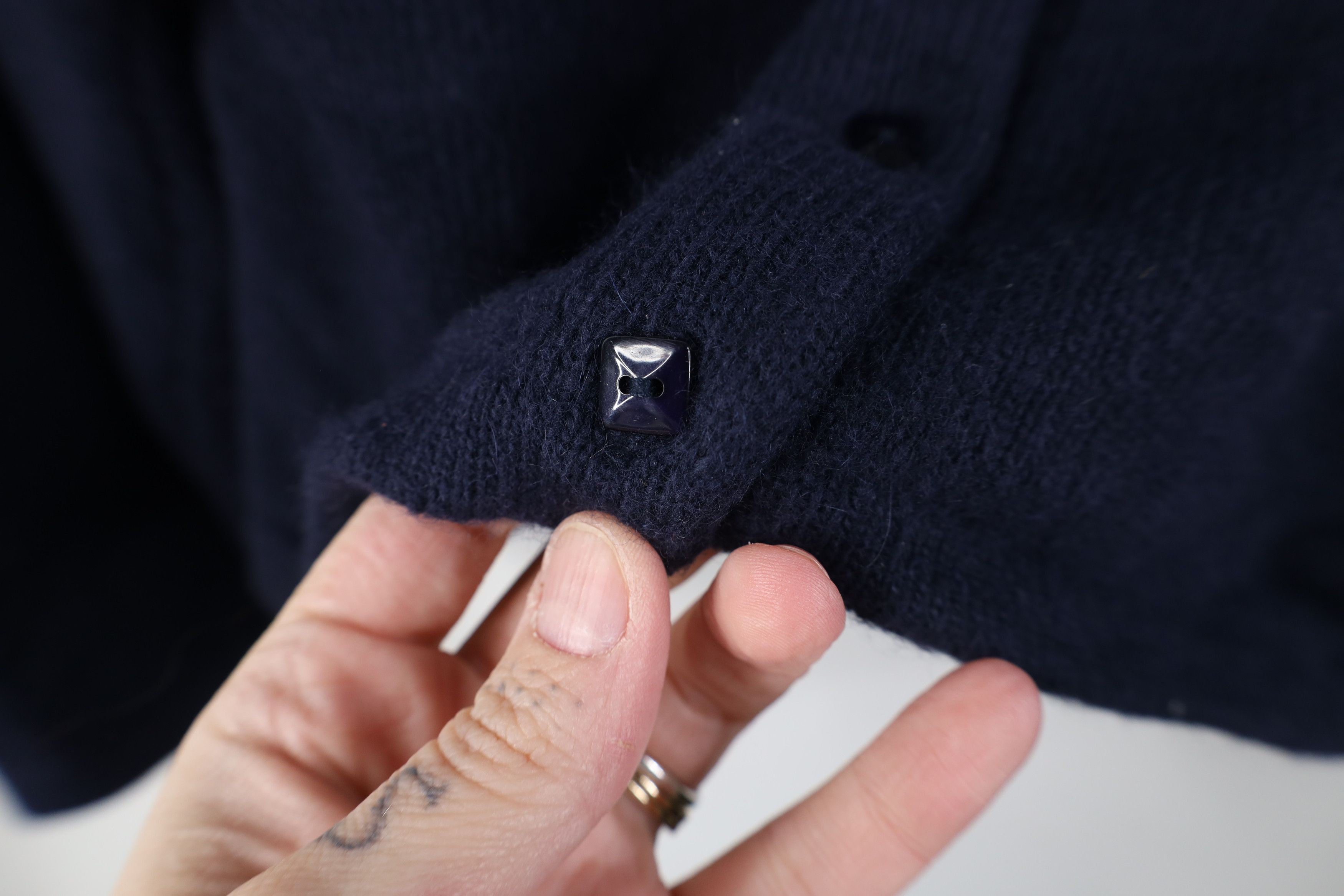 Vintage Vintage 90s Streetwear Lambswool Angora Knit Sweater Blue Size M / US 6-8 / IT 42-44 - 4 Thumbnail