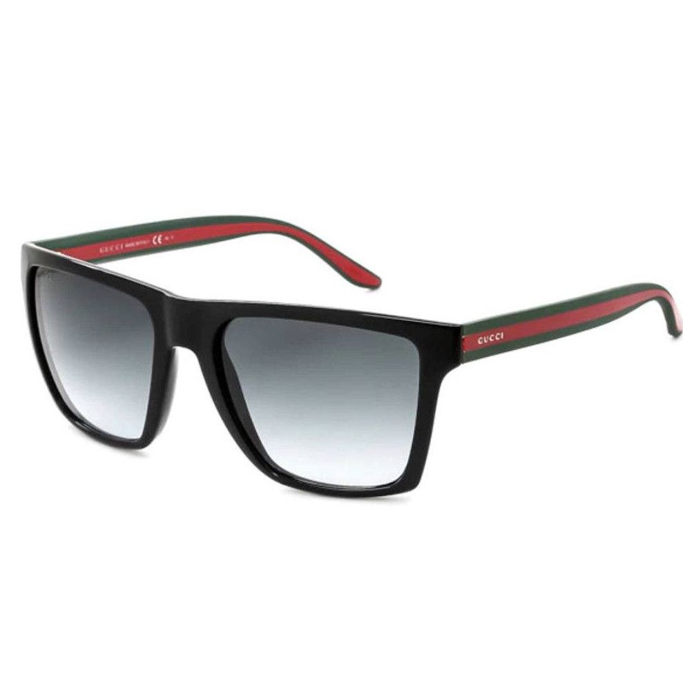 image of Gucci Men's Black Full Rim Rectangle Eyewear Sunglasses