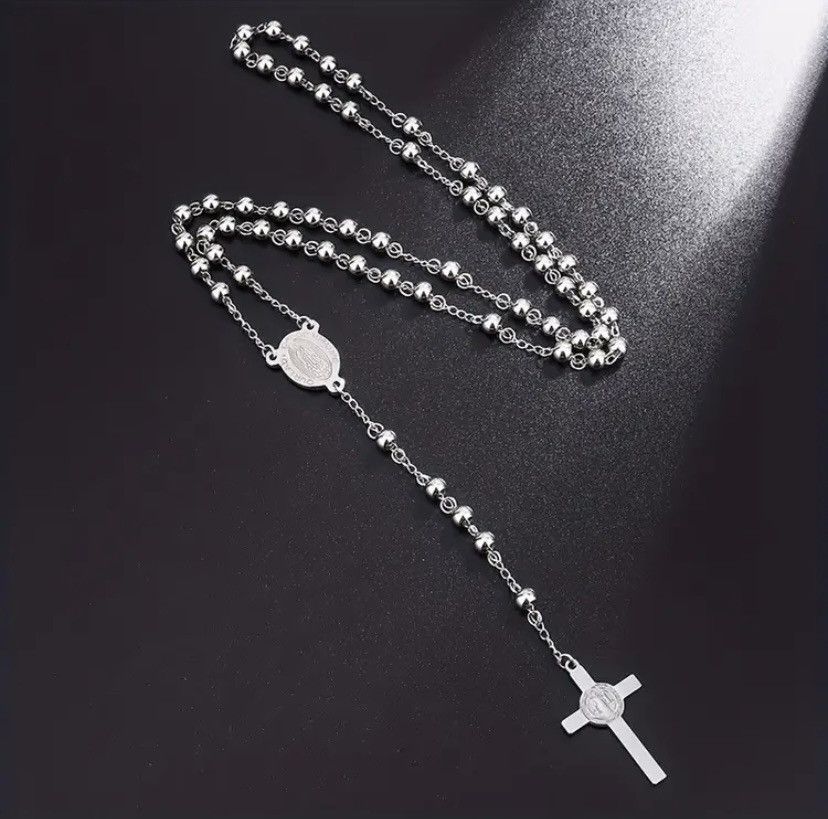Vintage Chrome hearts inspired cross rosary Size ONE SIZE - 1 Thumbnail