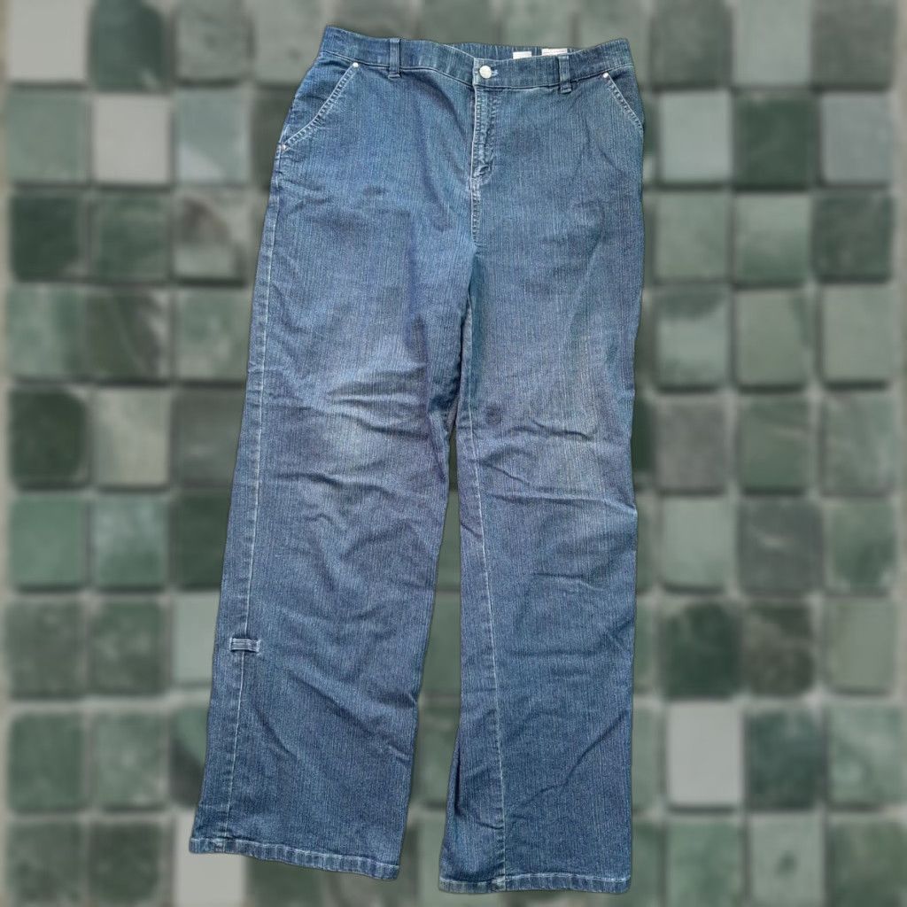 Vintage Cappagallo Jeans Womens Size 12 Blue Cotton Blend Denim Straight Leg Casual Womens Jeans Size 34" / US 12 / IT 48 - 1 Thumbnail