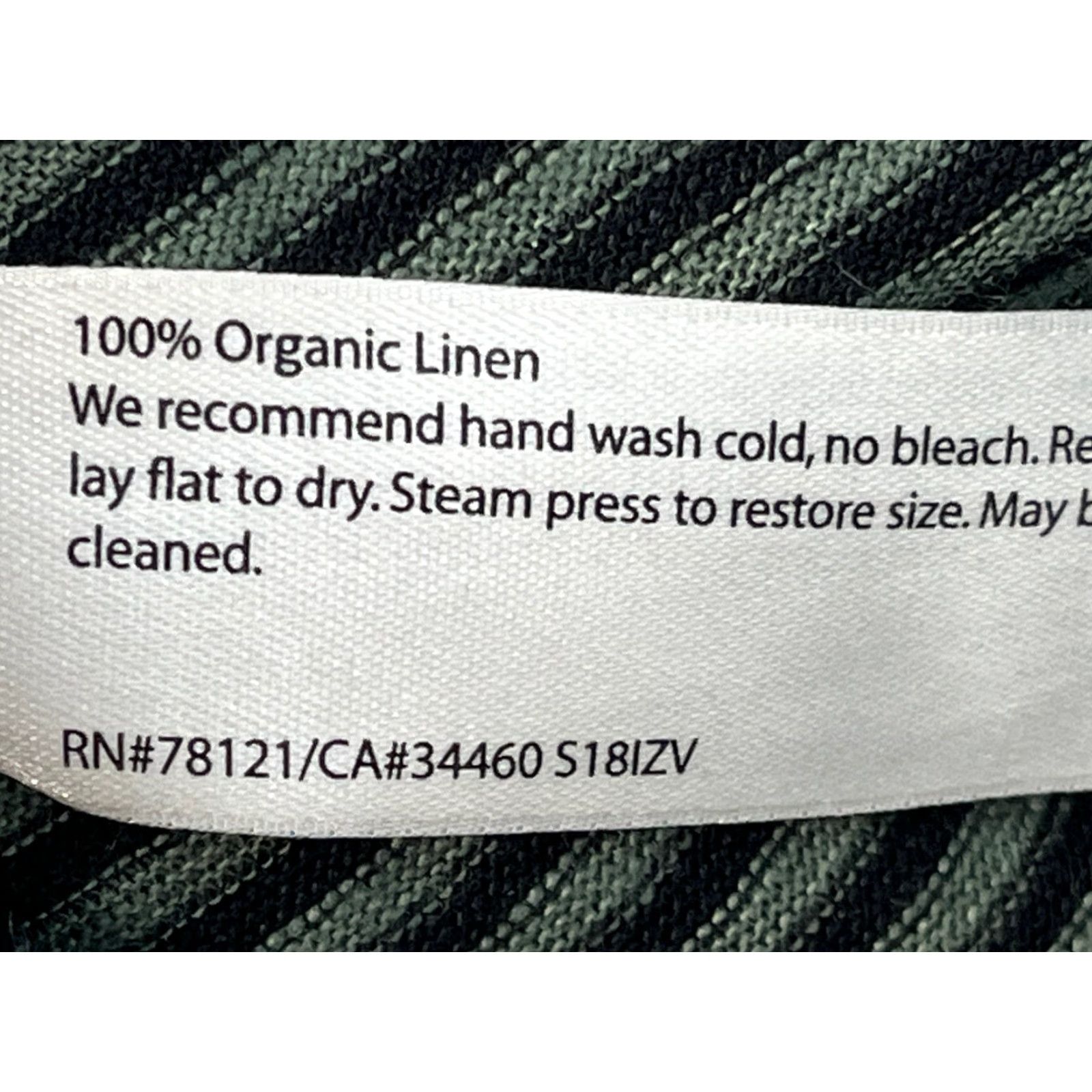 Eileen Fisher VINTAGE Eileen Fisher 100% Organic Linen Dress Striped PP Petites Knee Length Pockets Womens Short Sleeve T-Shirt Dress Green & Black NWOT Lagenlook Size XXS / US 00 / IT 34 - 7 Thumbnail