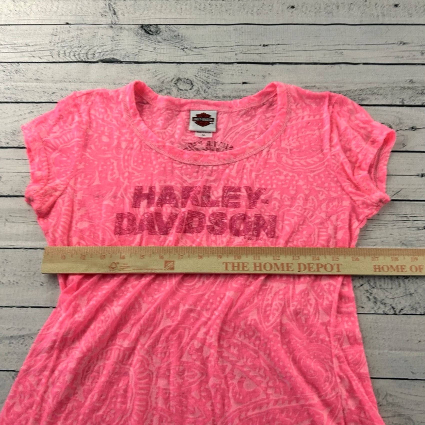Harley Davidson Harley-Davidson Pink T-Shirt Women's XL Short Sleeve Silver Eagle Iowa Burnout Shirt Womens XL Pink T Shirt Harley-Davidson Shirt Size XL / US 12-14 / IT 48-50 - 4 Thumbnail