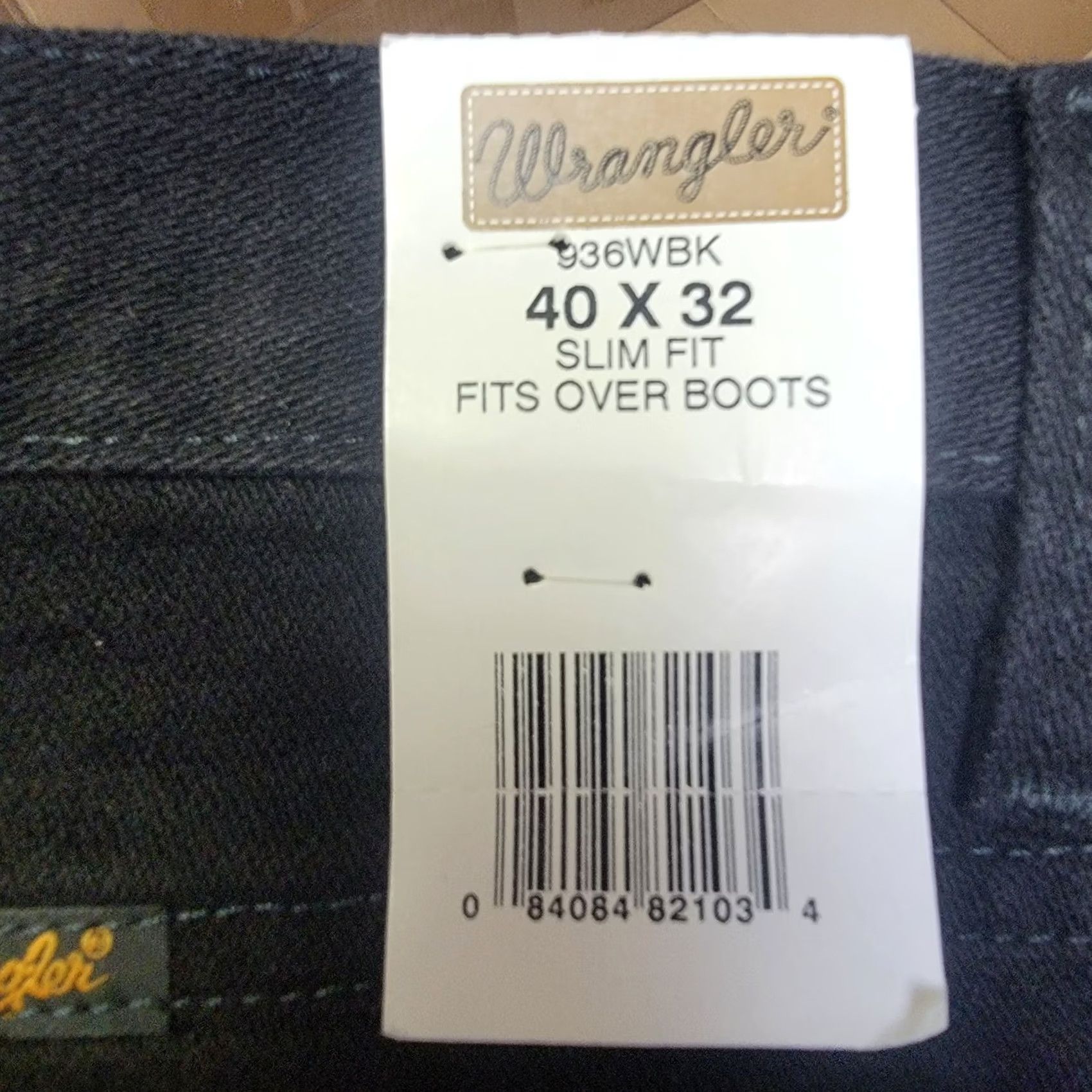 Wrangler Wrangler Cowboy Cut Jeans 40x30 Slim Bootcut Black Denim 936WBK Mens Regular 5-Pocket Comfort Rise Mid 40 Waist Inseam 30 Mens Jeans Black Size US 40 / EU 56 - 3 Thumbnail