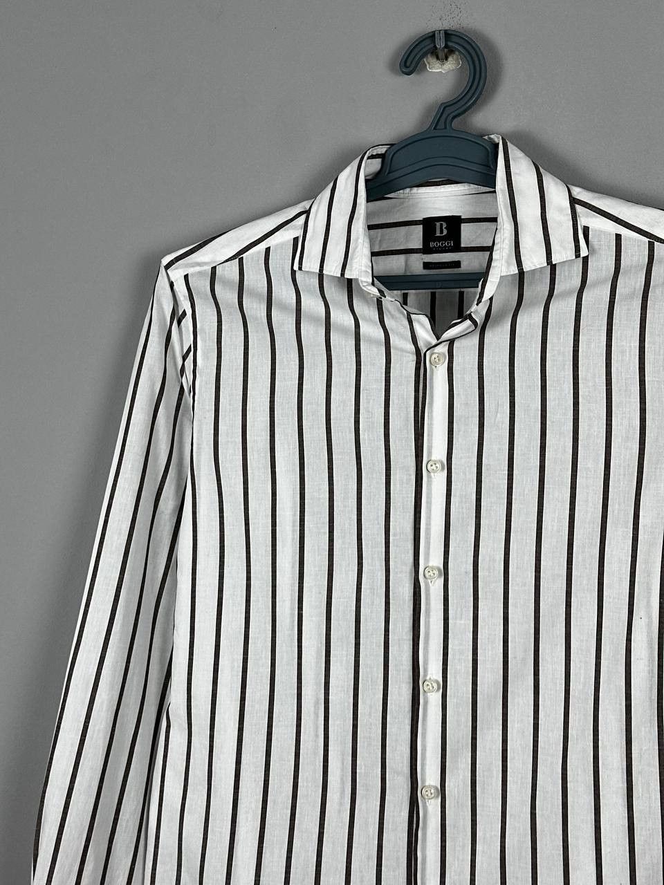 Boggi Boggi Milano Luxury Striped Long Sleeve Shirt Size US S / EU 44-46 / 1 - 3 Thumbnail
