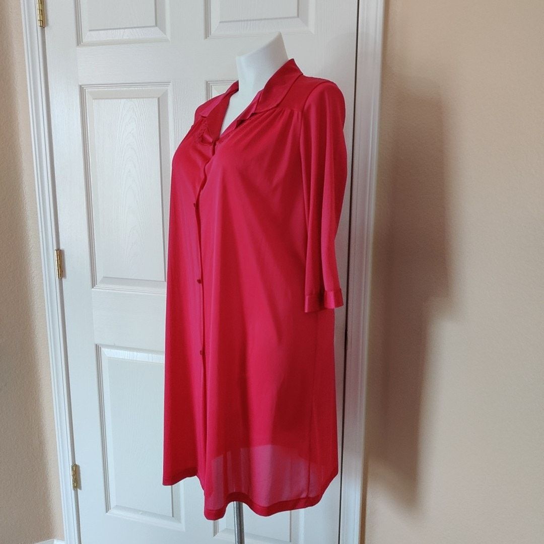 Vintage Vintage 60s Vanity Fair button front nightgown L Size ONE SIZE - 3 Thumbnail