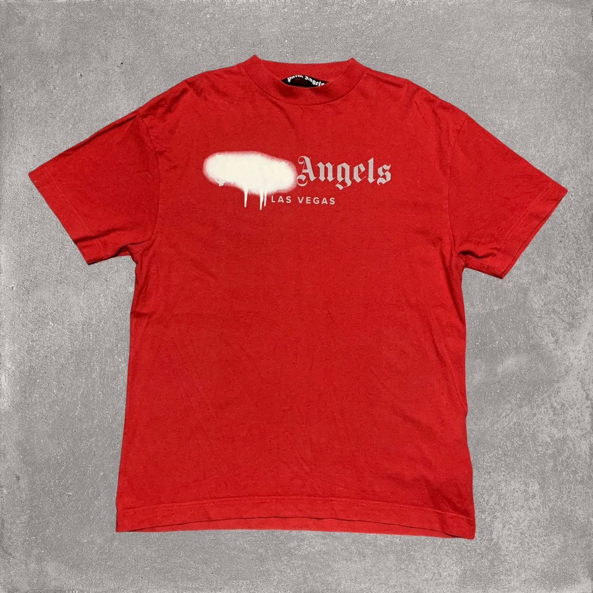 Palm Angels Medium Las Vegas Sprayed Red Tee