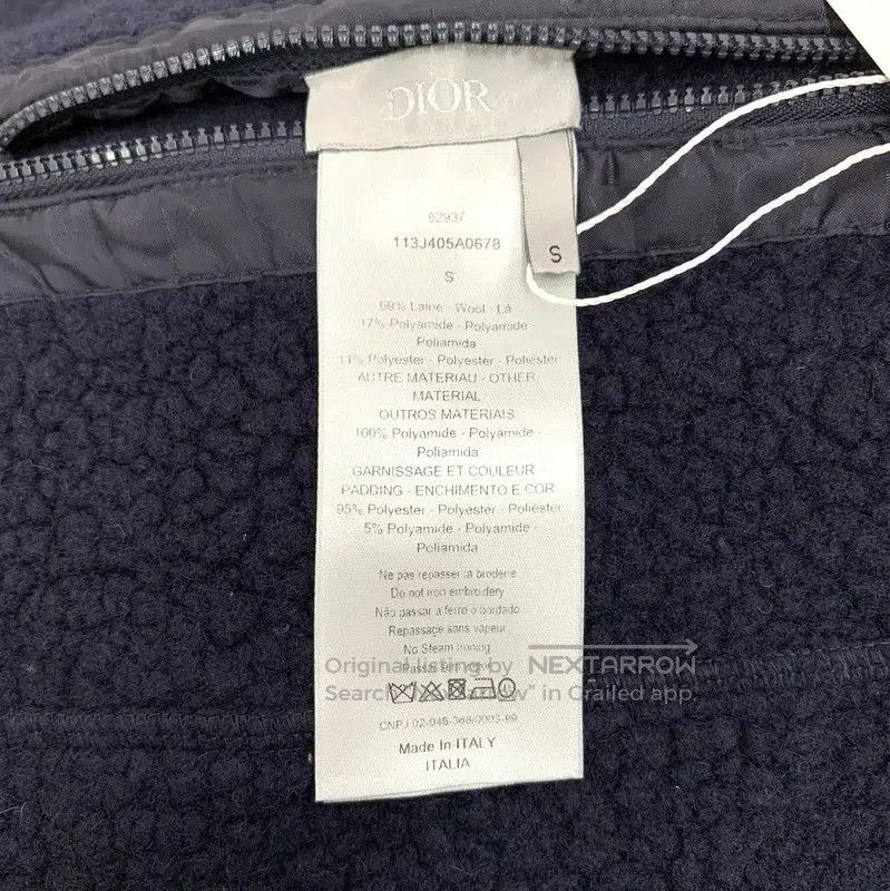 Dior Dior Logo Patterned Navy Wool Men's Jacket . Size US S / EU 44-46 / 1 - 4 Thumbnail