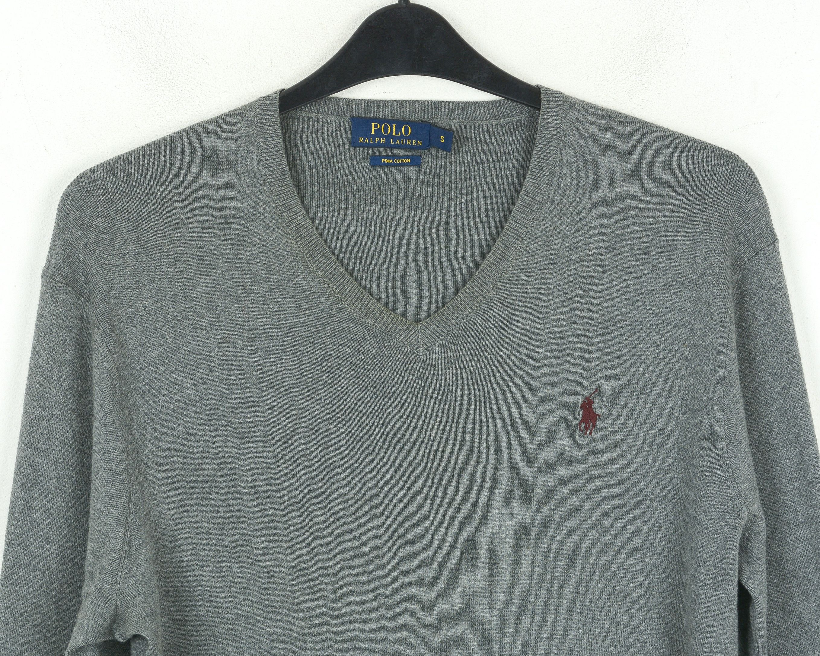 Polo Ralph Lauren Cotton Pullover Sweater Sweatshirt V-Neck Knit Long Sleeve Size US S / EU 44-46 / 1 - 2 Thumbnail