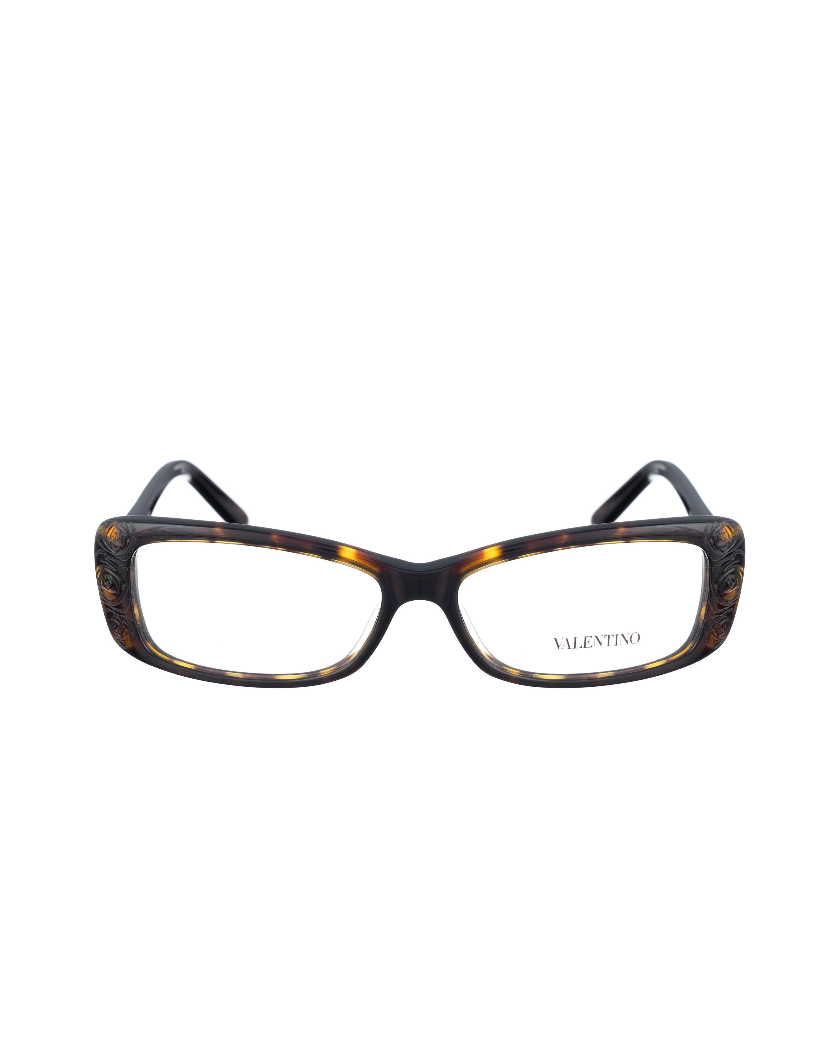 Valentino Valentino 00s Cat Eye Brown Havana Glasses with Roses Size ONE SIZE - 1 Thumbnail