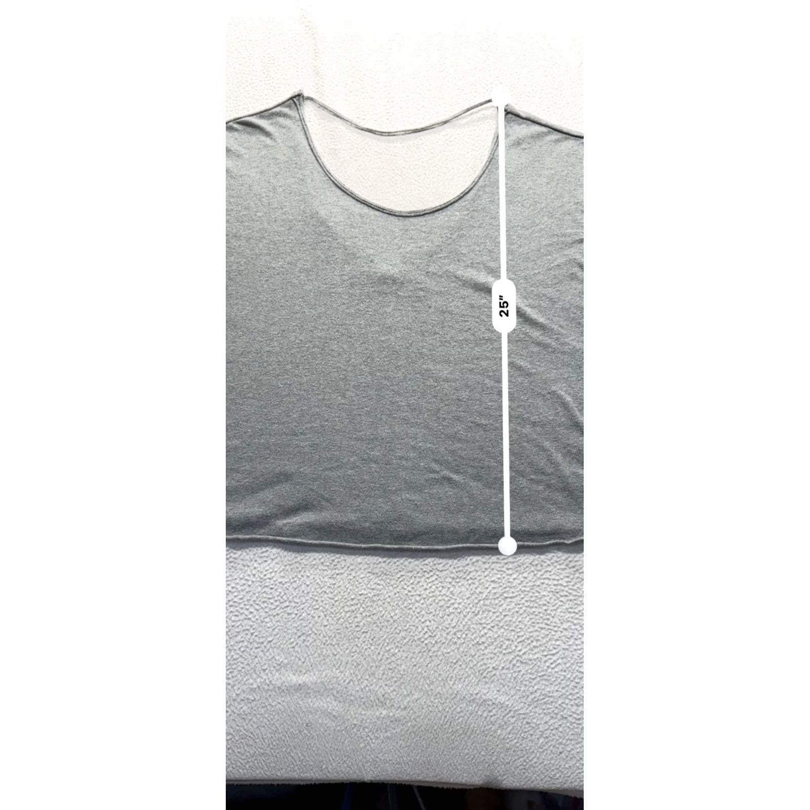 Billabong Billabong Scoop Neck Cotton Blend Fringe-Sleeve Gray Top Size L Size L / US 10 / IT 46 - 6 Thumbnail