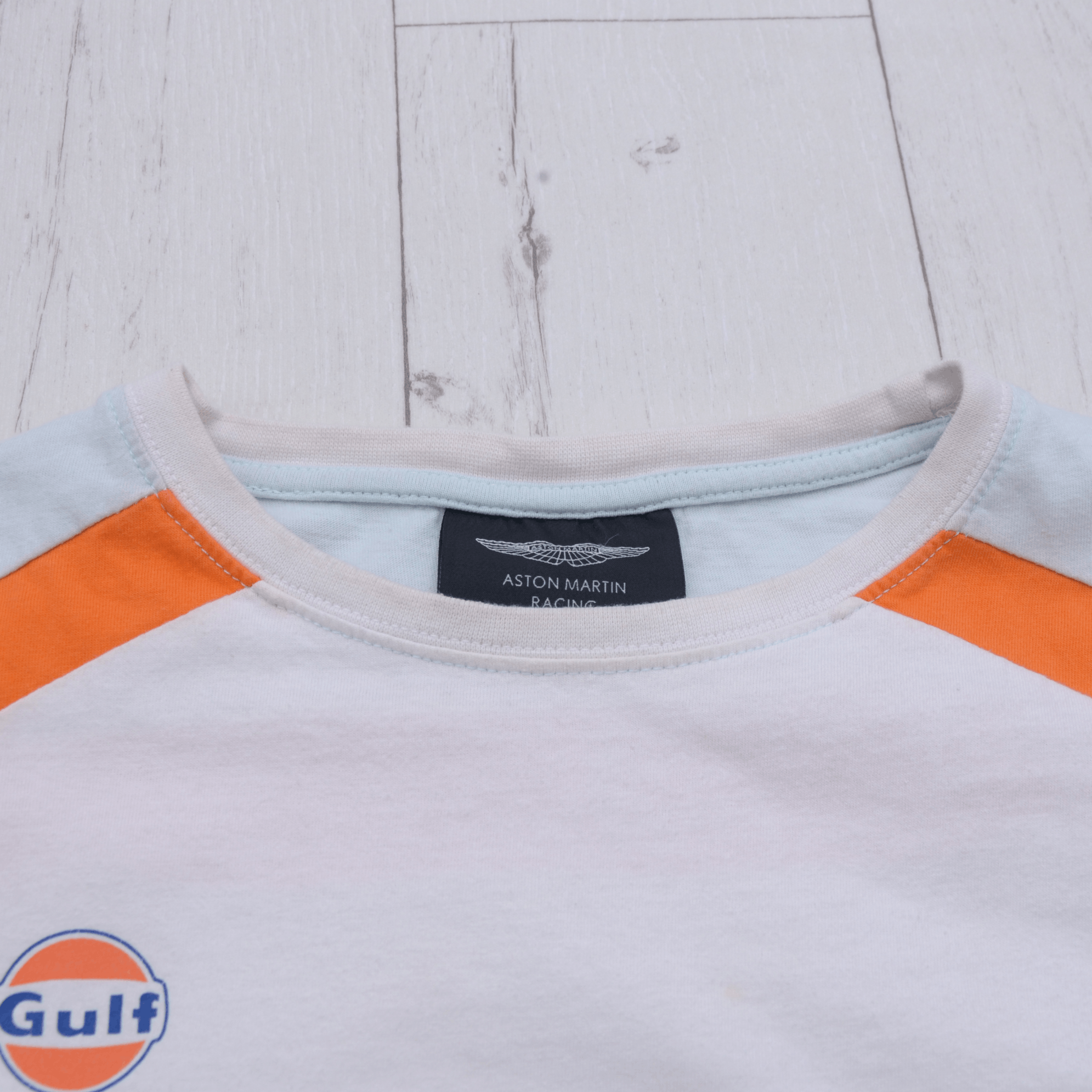 Vintage Aston Martin Racing Team T-Shirt Tee Gulf Rare Vintage XL-L Size US XL / EU 56 / 4 - 7 Thumbnail